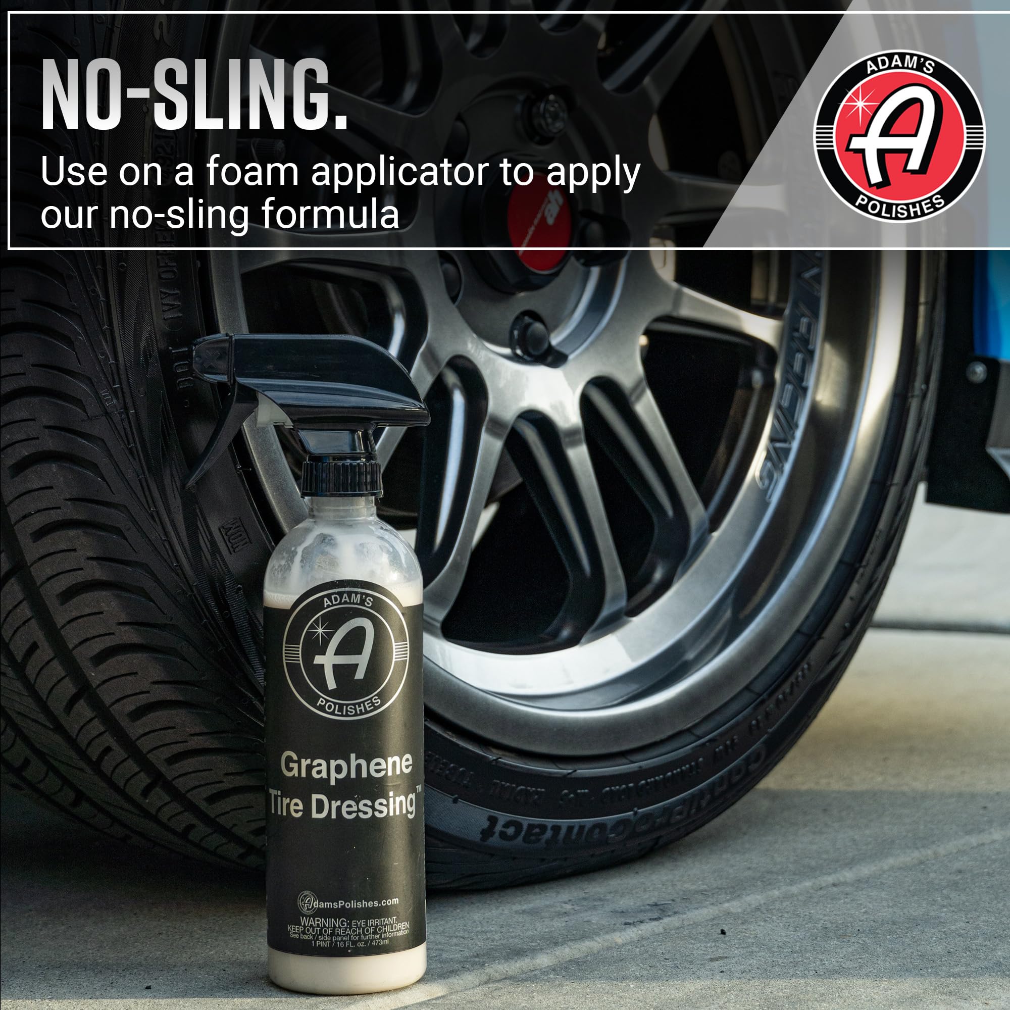 Adam'S Polishes Graphene Tire Dressing - Deep Black Finish W/Graphene Non Greasy Car Detailing  Use W/Tire Applicator After Tire