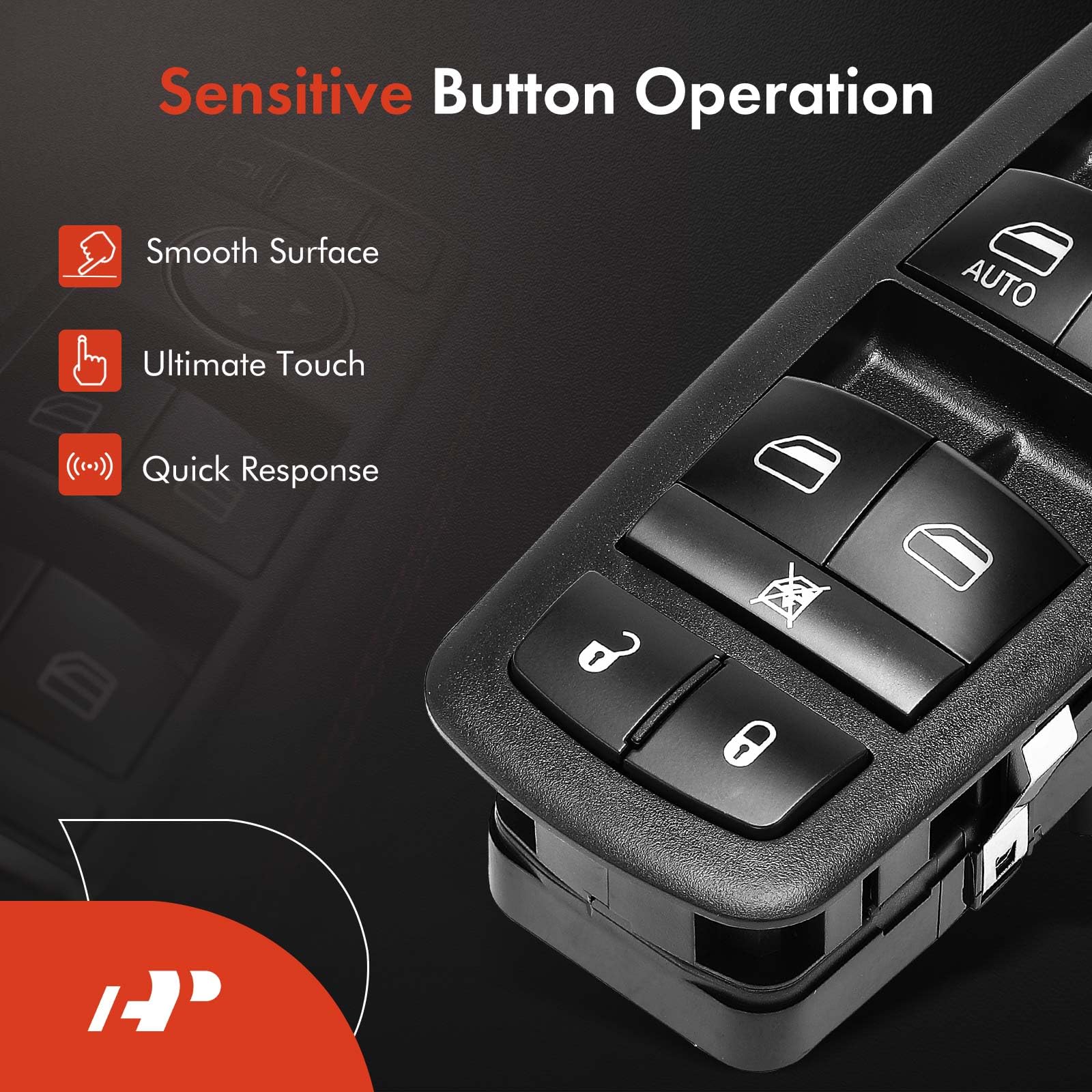 A-Premium Power Master Window Switch Front Driver Replacement for Dodge Ram 1500/2500/3500 2009-2010 Ram 1500/2500/3500/4500/550