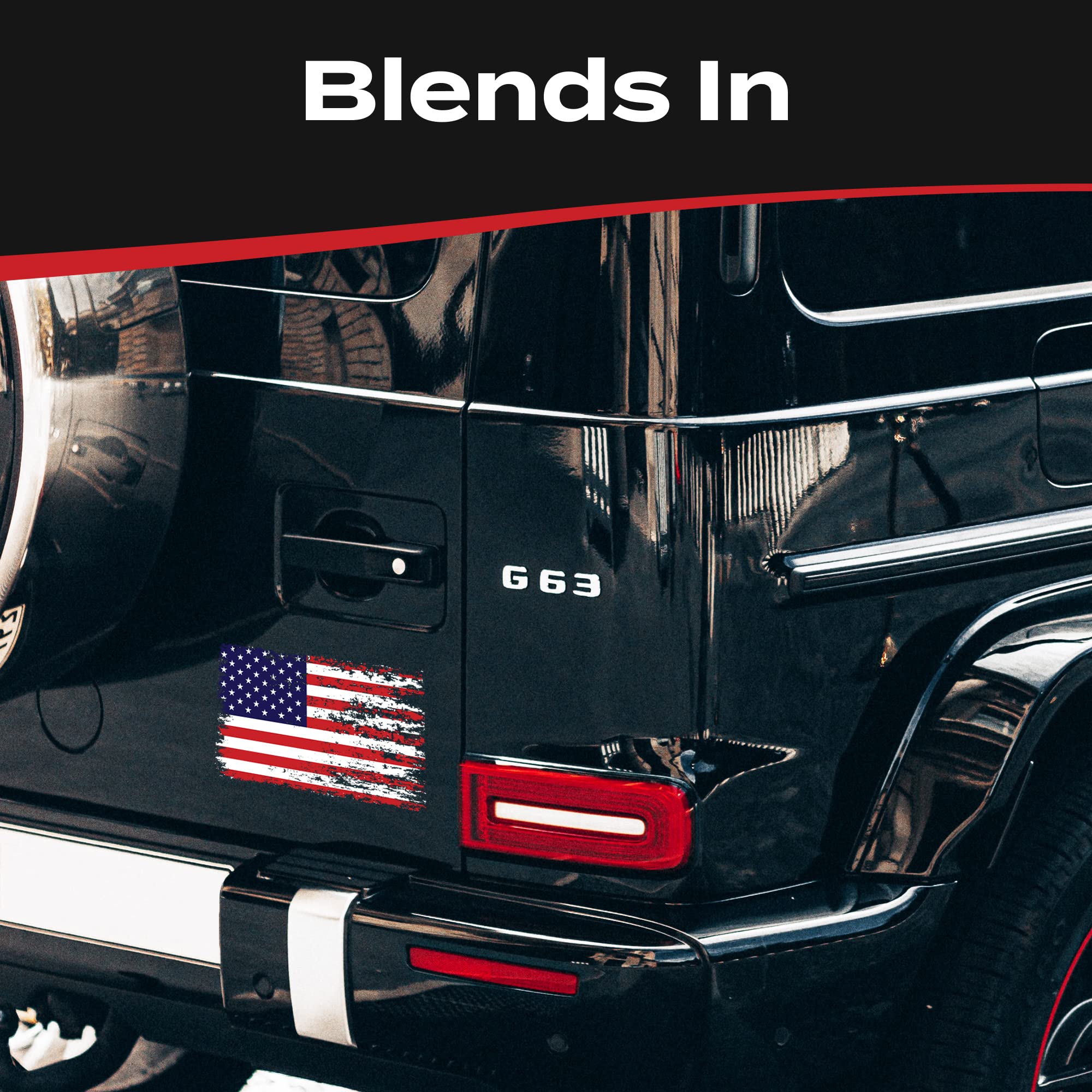 Stickios American Flag Decal - Tattered American Flag Sticker For Cars, Trucks & Windows - Patriotic Flag Decal Made In The Usa