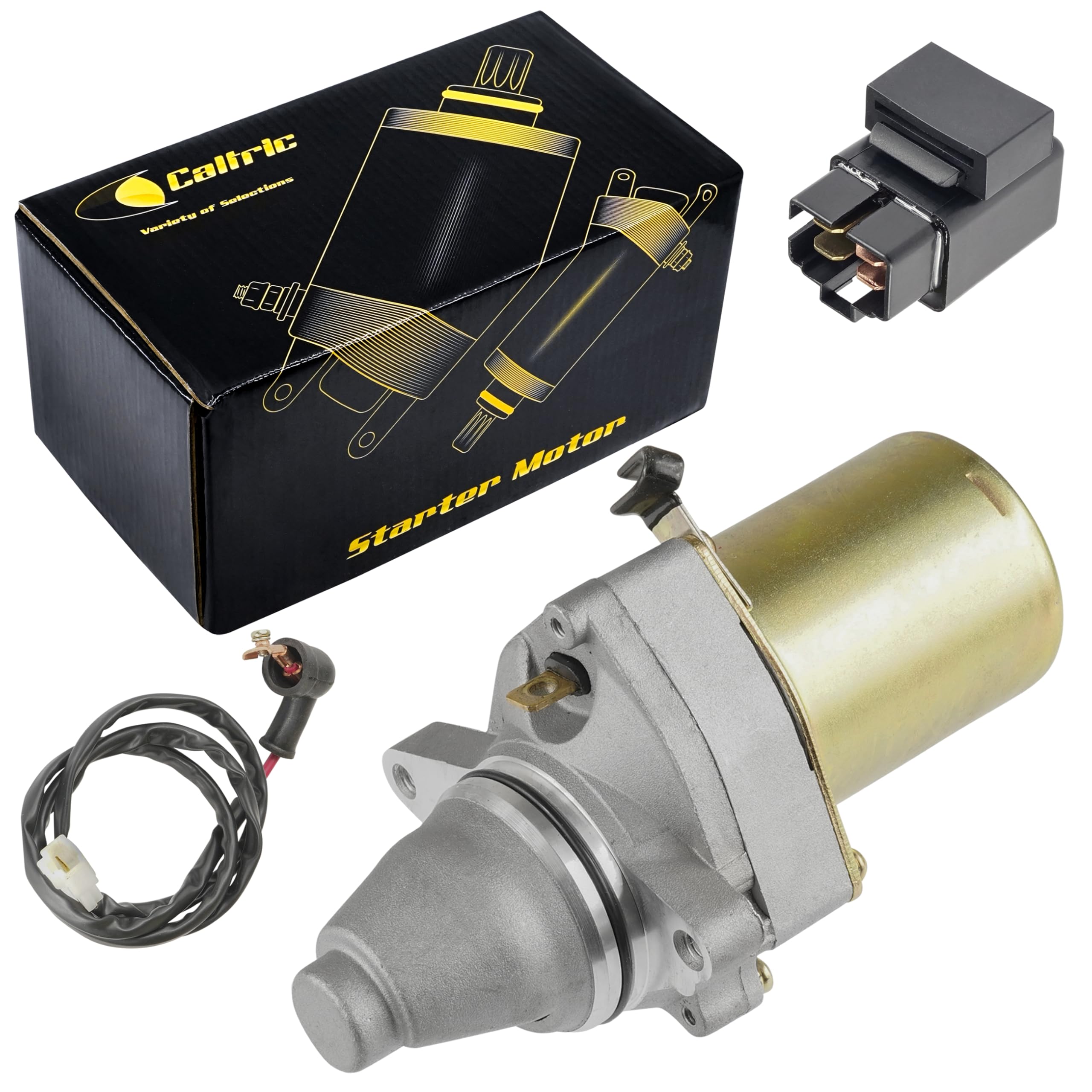 Caltric Starter and Relay Solenoid Compatible With Suzuki LT80 Quadsport 80 2X4 1987-2006