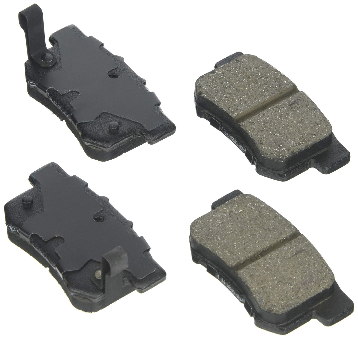 BOSCH BE536H Blue Ceramic Disc Brake Pad Set with Hardware - Compatible with Select Acura CL, EL, Integra, Legend, RDX, RL, TL; 