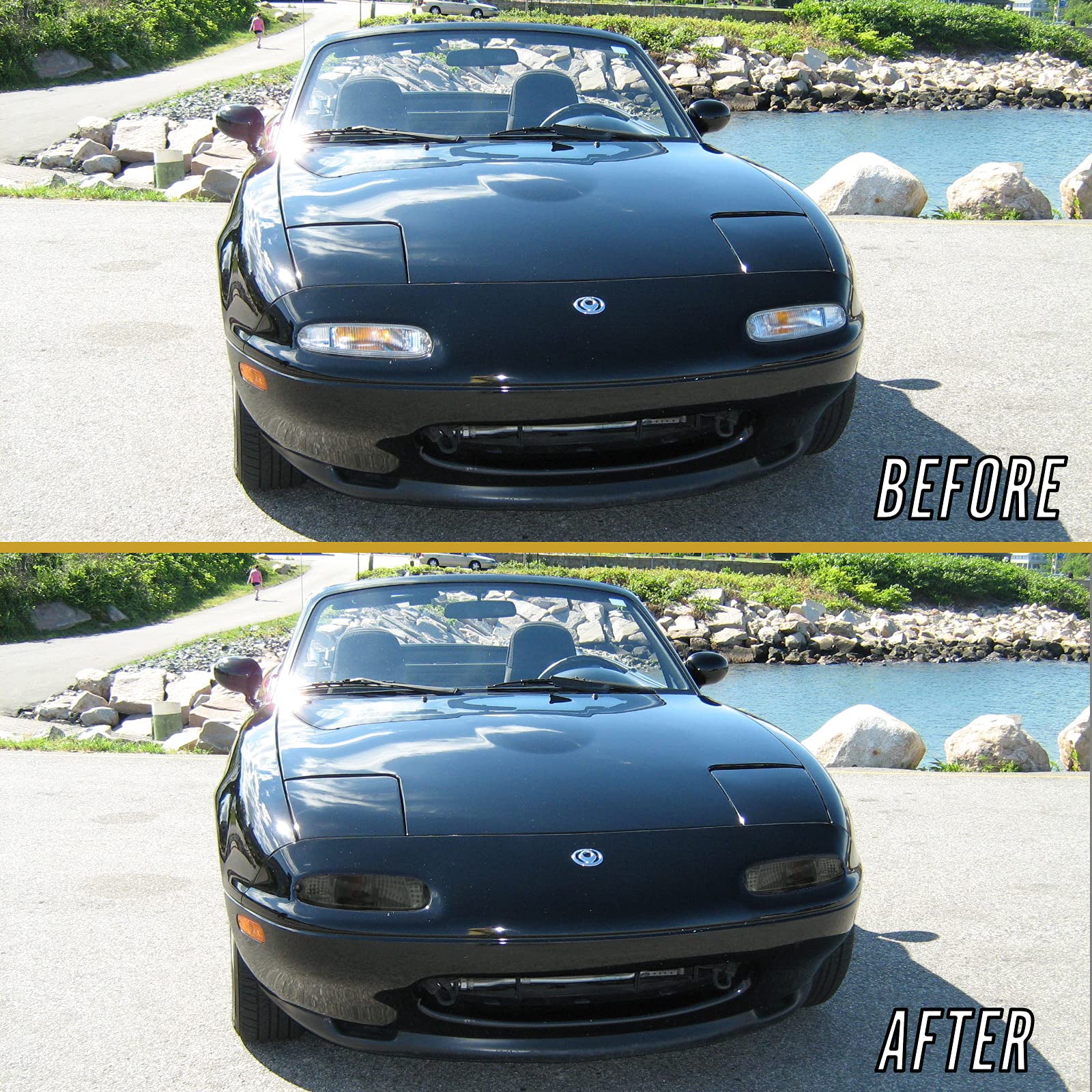 Usr Depo 90-97 Mx-5 Signal Lights - Jdm Crystal Style Front Bumper Turn Signal Lamps Set (Left + Right) Compatible With 1990-1997 Mazda Mx5 Mk1 Miata (Jdm Crystal Style All Smoked Out Lens)