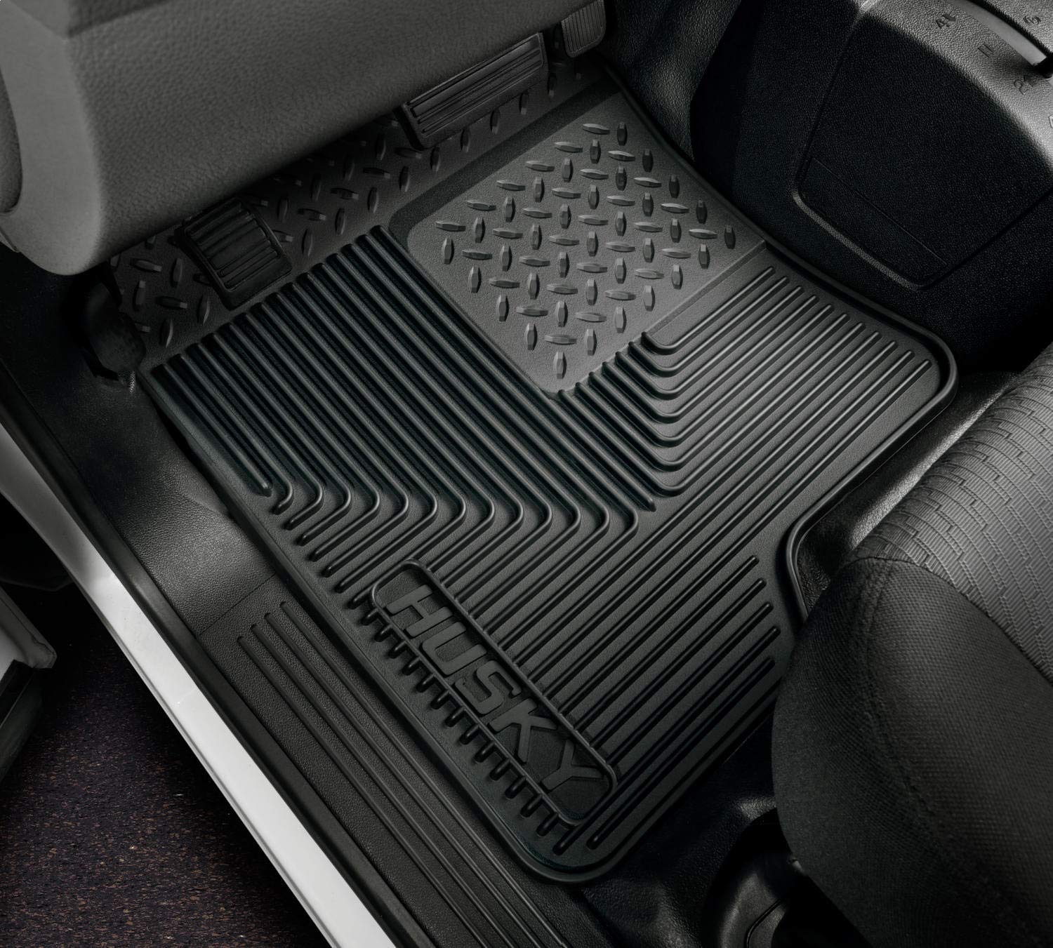 Husky Liners - Heavy Duty Front Floor Mats | 2002 - 2006 Chevrolet Suburban/Gmc Sierra 1500/2500/Tahoe/Cadillac Escalade, 1999 - 2007 Chevrolet Silverado, And More , Black | 51031
