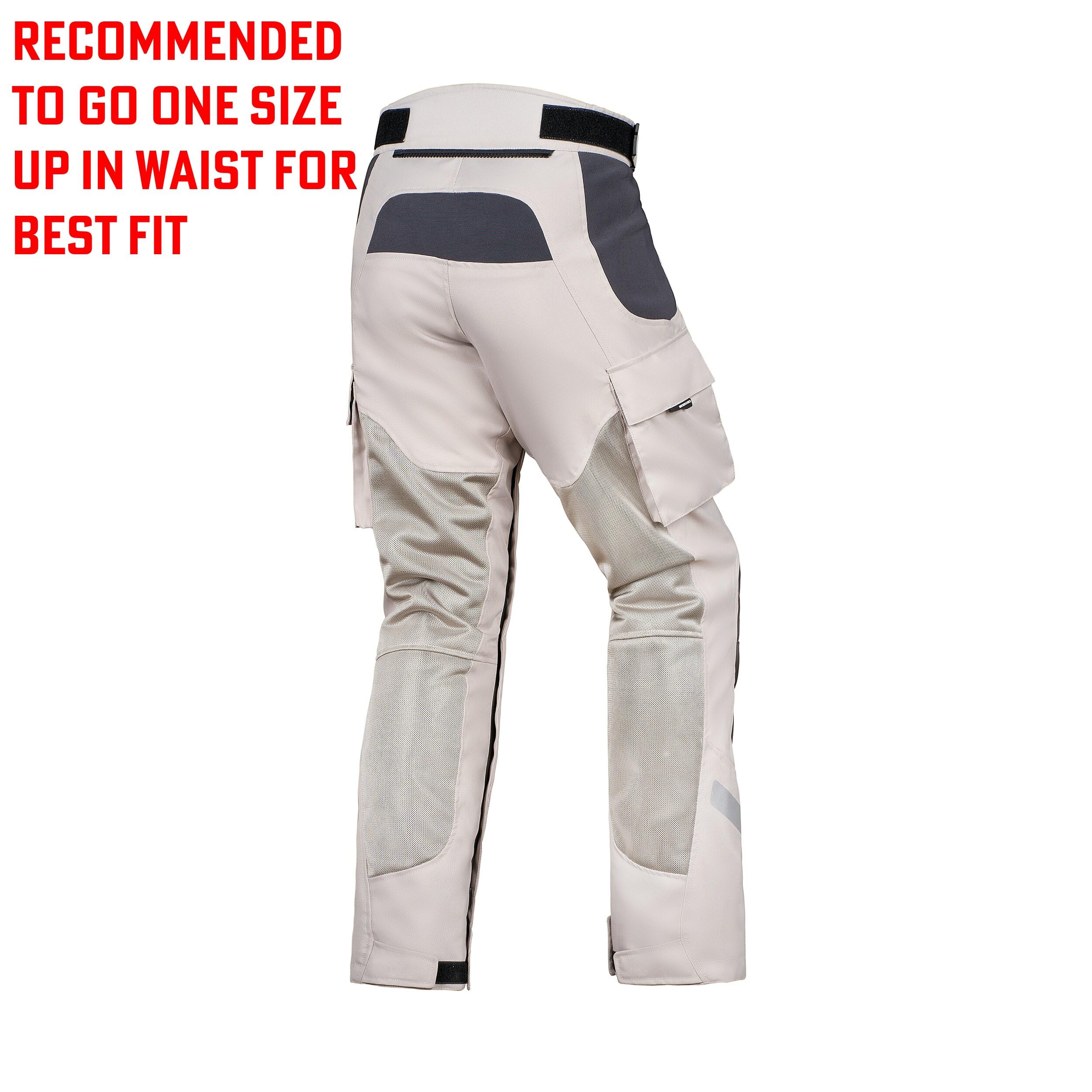 WICKED STOCK Mesh Motorcycle Pants - CE LEVEL2 Motocross Pants - Dirt Bike Grey Black
