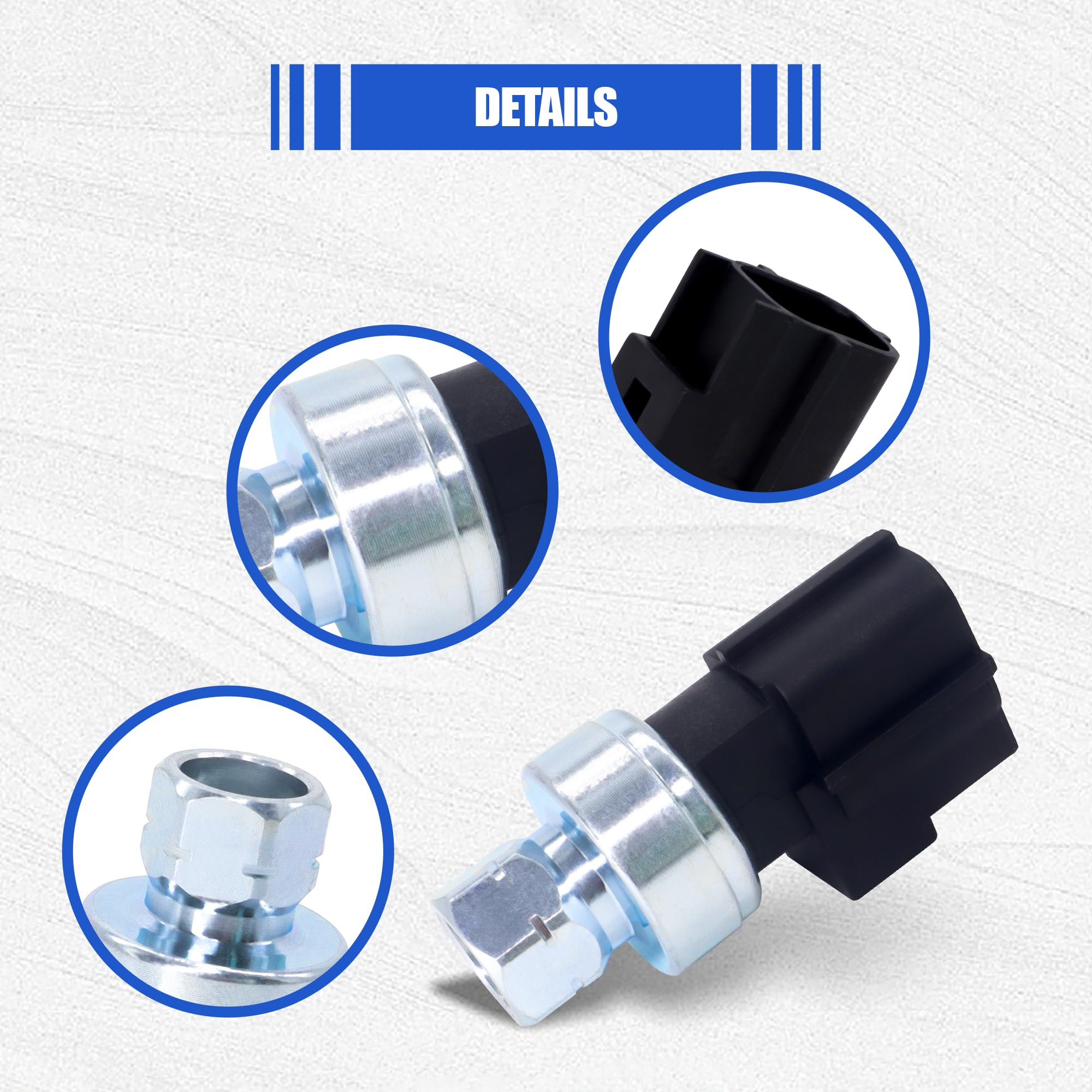 Hisport A/C Pressure Sensor Switch - Compatible With 2002-2008 Dodge 2002-2004 Jeep Replaces 5073617Aa 5072138Aa 5072384Aa