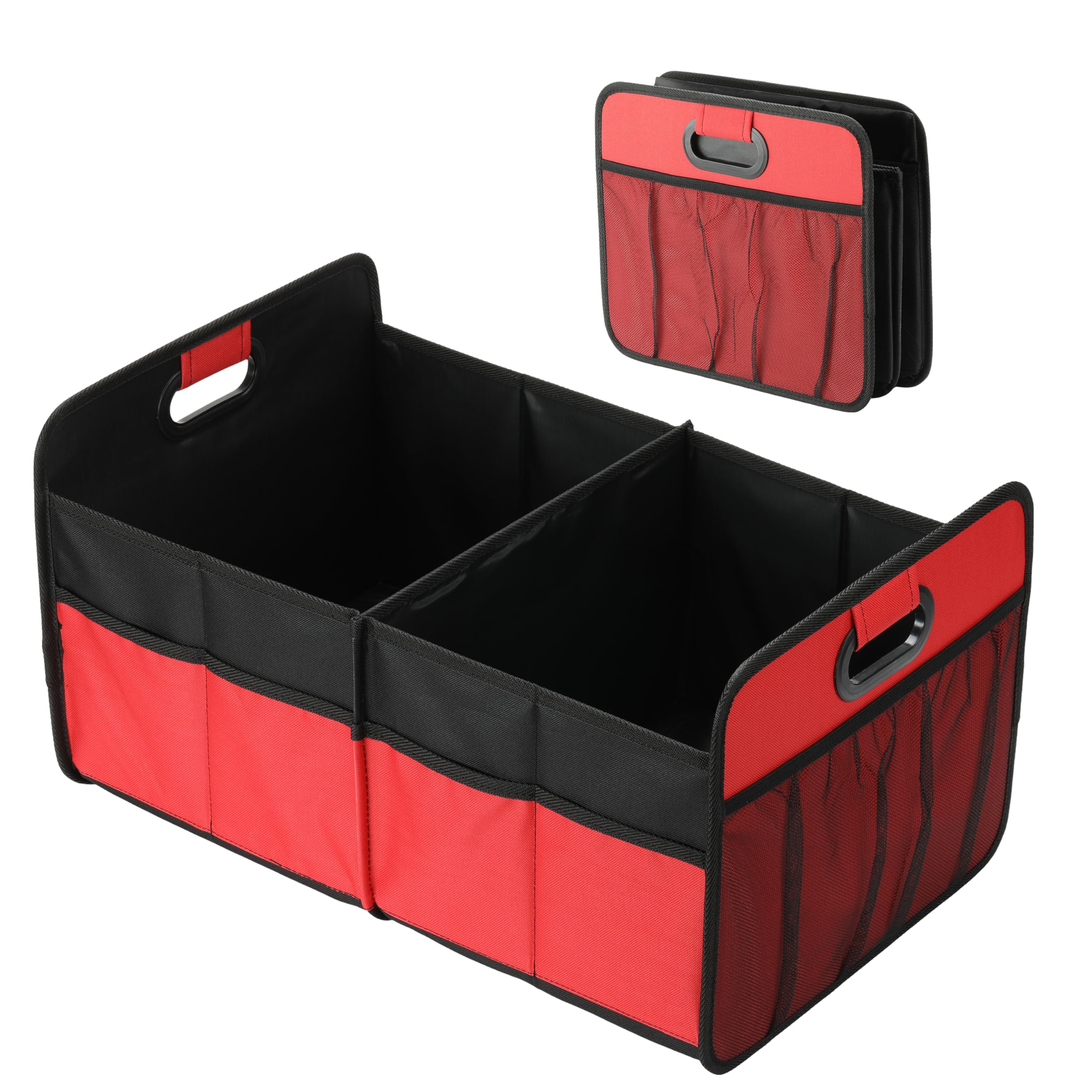 Simple Deluxe Car Trunk Organizer, Anti-slip Design, Made of Waterproof 600D Oxford Polyester, 2 Compartments Collapsible Trunk 