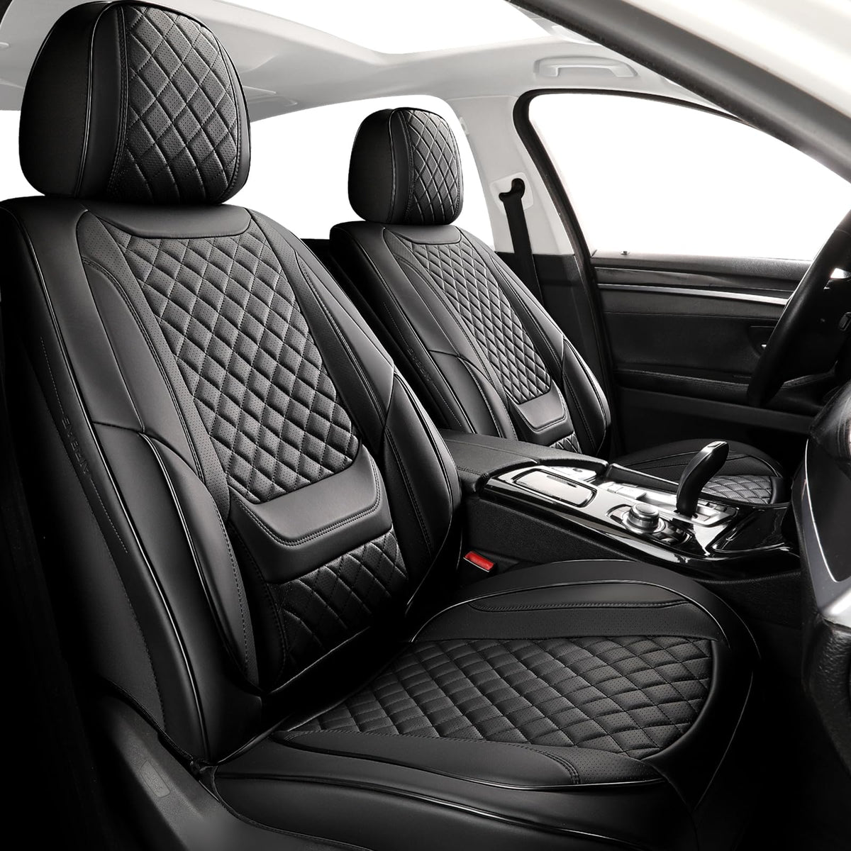 Chezope Car Seat Covers Front Pair Set Universal Fit for Most Cars SUV Sedans Trucks Automotive Seat Cover Accessories Waterproo