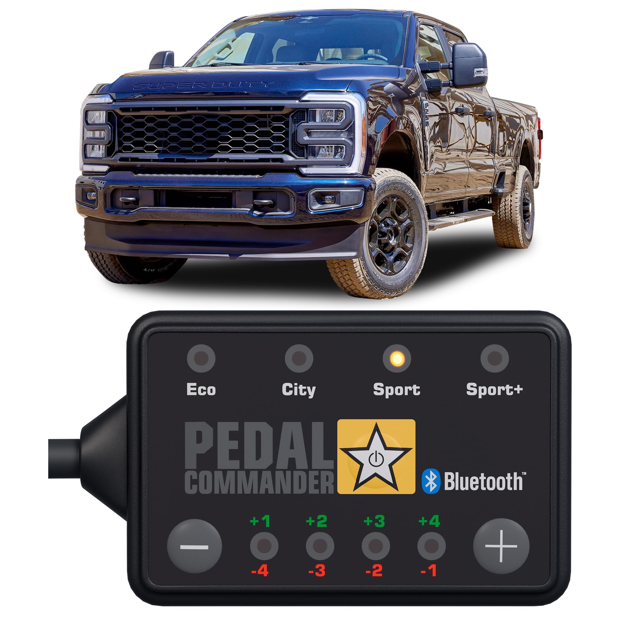 Pedal Commander For Ford F-250 2011-2025 Throttle Response Controller - 36 Drive 4-Mode, Plug And Play, Bluetooth, Anti-Theft En