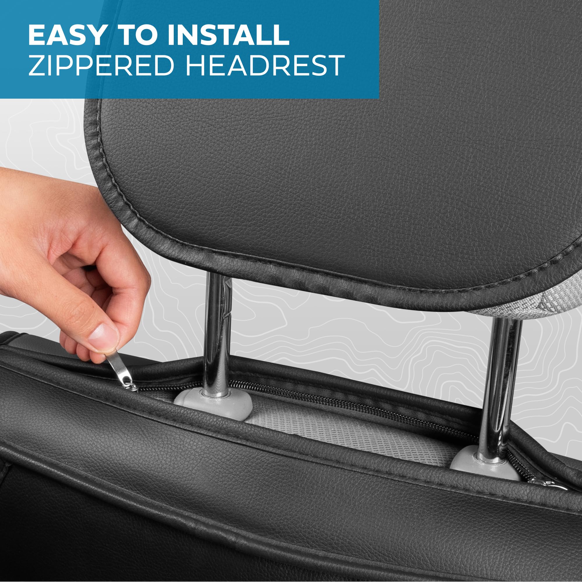 MotorBox Texas Flag Edition Napa Leather Seat Covers for Truck, Car, & SUV - 2 Front Seat Covers Car Seat Protector - Compatible