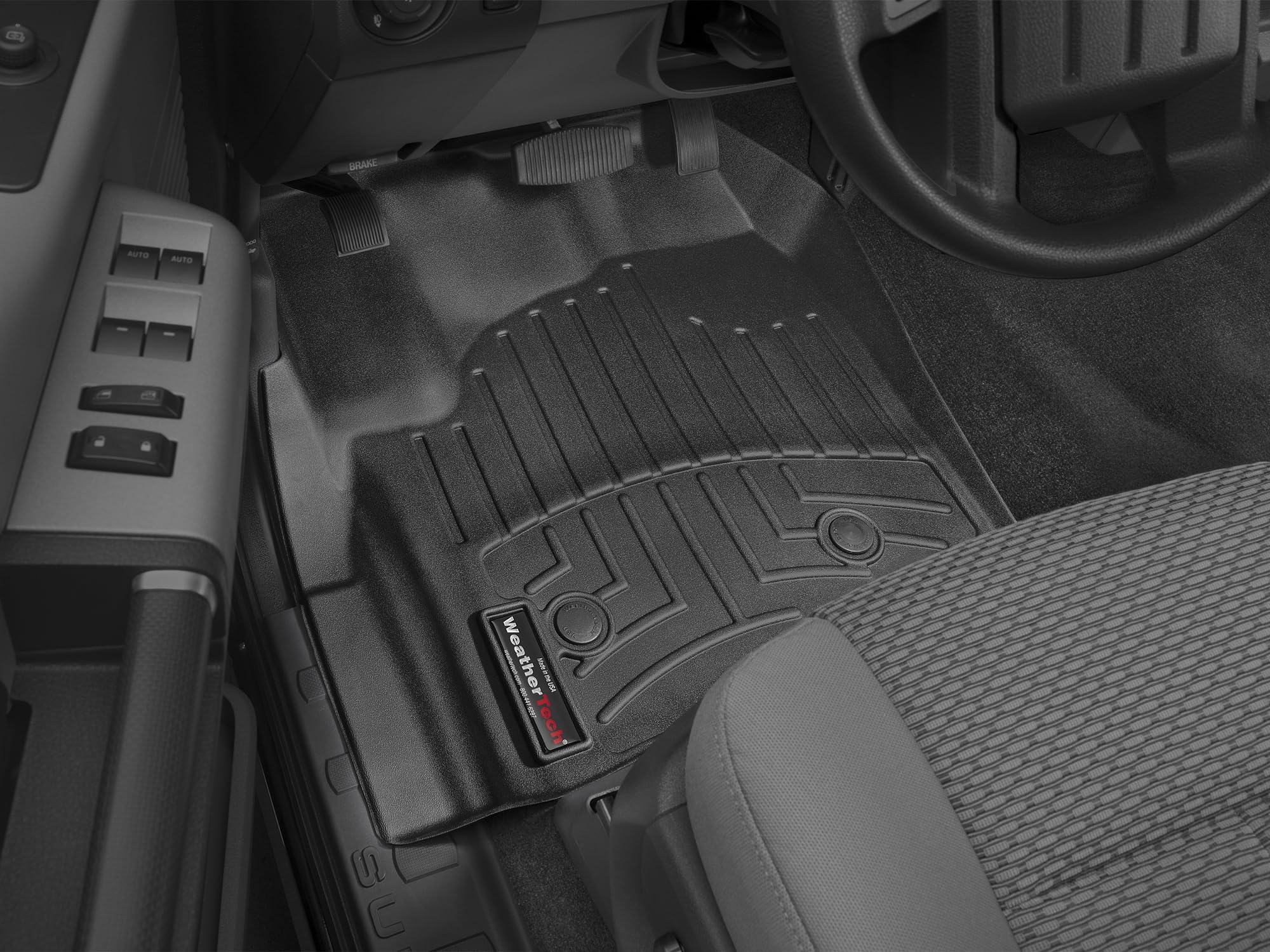 WeatherTech Custom Fit FloorLiners for Ford Super Duty - 1st Row (444331), Black