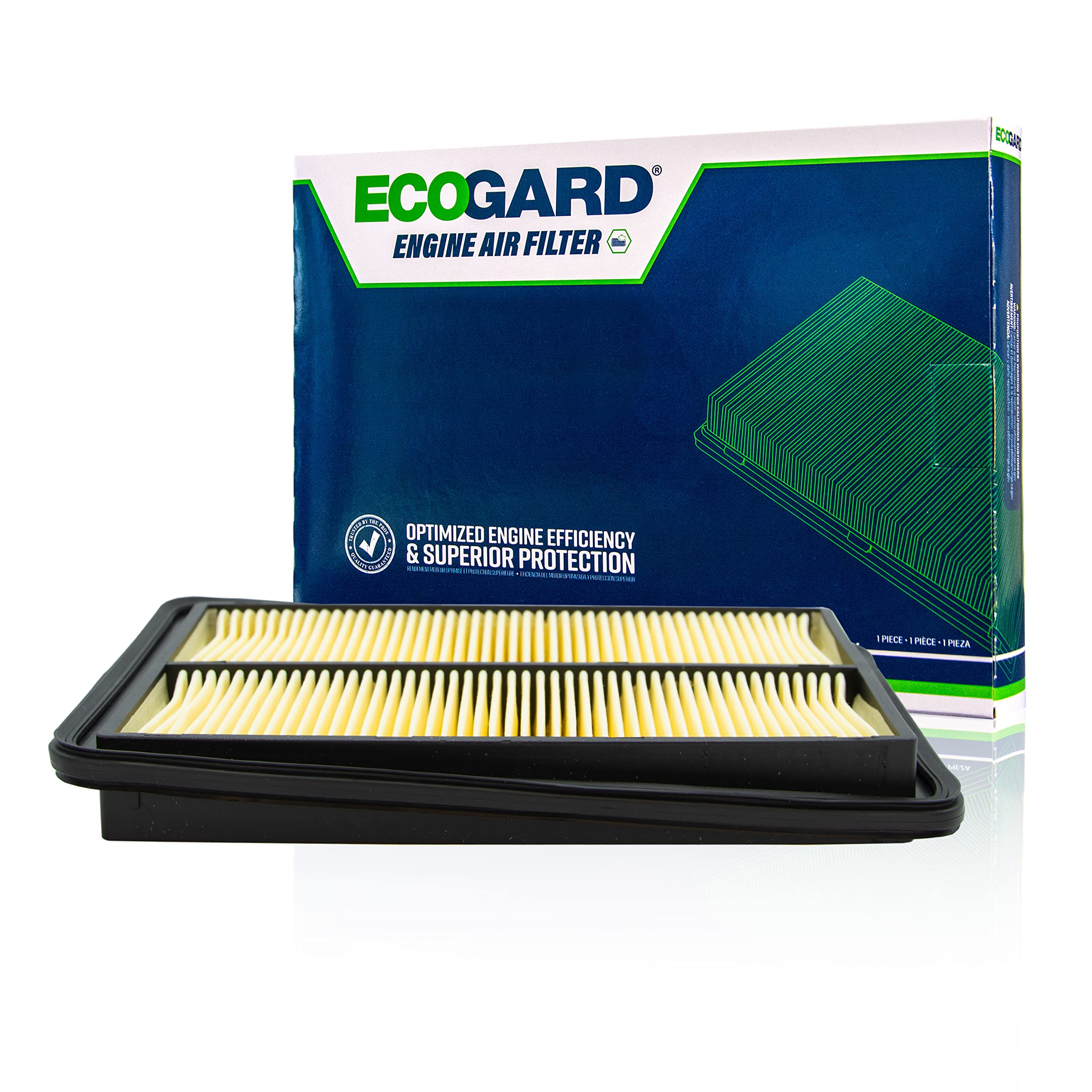 Ecogard Xa10423 Premium Engine Air Filter Fits Nissan Rogue 2.5L 2014-2021, Rogue Sport 2.0L 2017-2021, Rogue 2.0L Hybrid 2017-2019, Qashqai 2.0L 2017-2021
