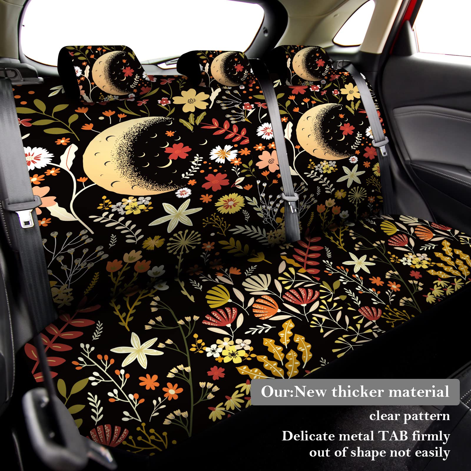 Fiada 15 Pcs Car Seat Covers Full Set Car Accessories Set Steering Wheel Cover Armrest Handbrake Gear Shift Knob Headrest Access