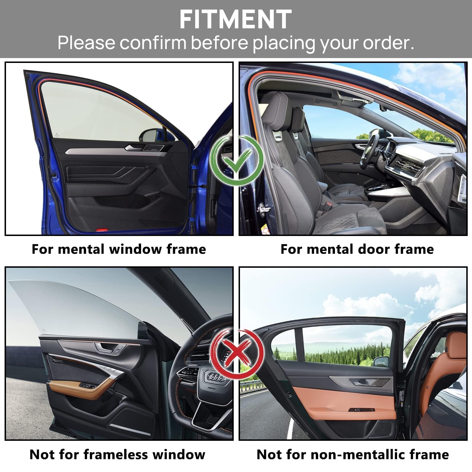 Side Window Sun Shade Magnetic Universal Sunshade Privacy Blinds Car Blackout Curtain for Car Camping Sleeping Family Travelling