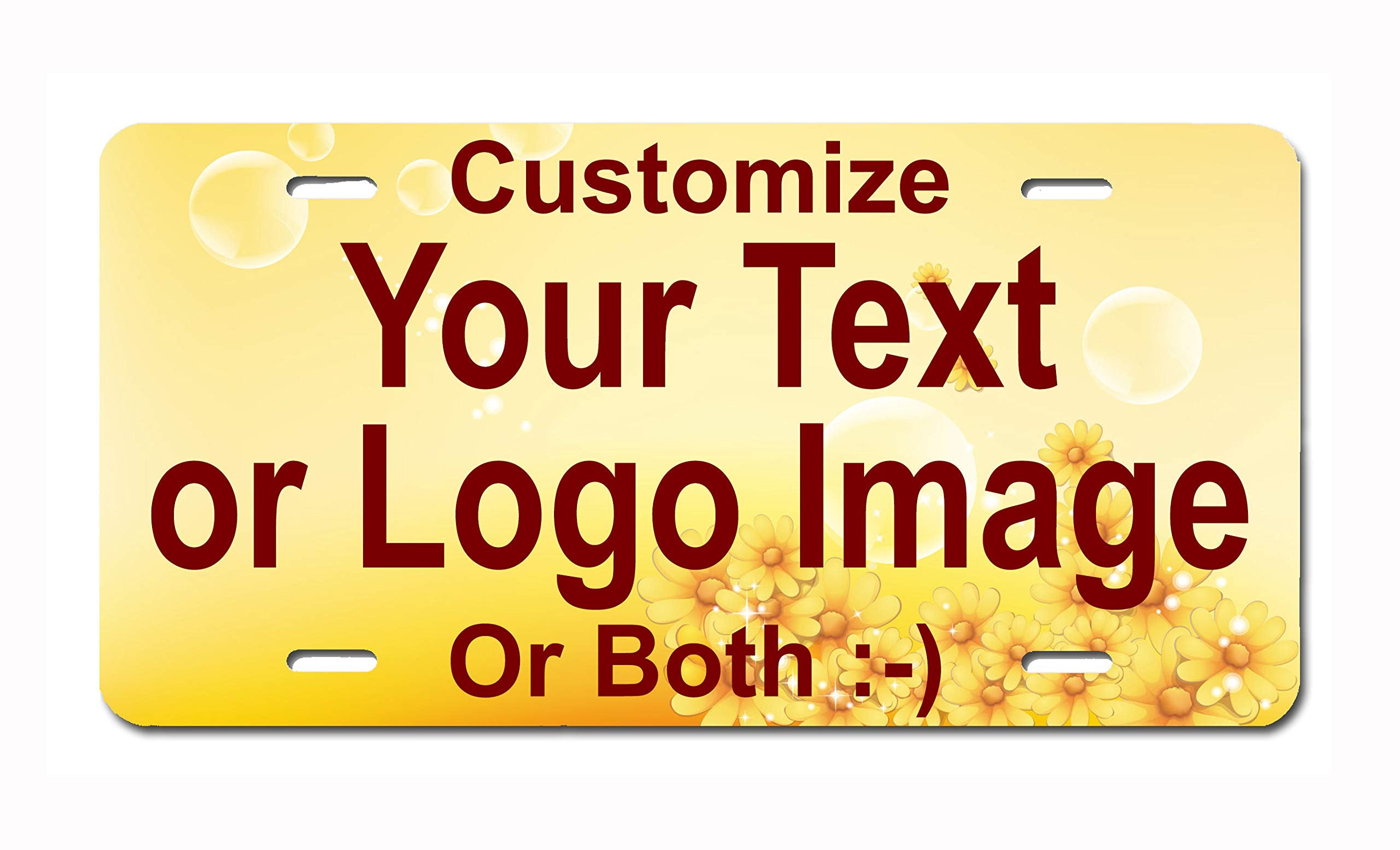 Carpe Diem Designs Customized Full Size License Plate | Car 6X12 | 5 Sizes | Personalized For Car Front Bumper, Wheelchair, Signage, Mailbox | Made In The Usa .032 Thick Aluminum