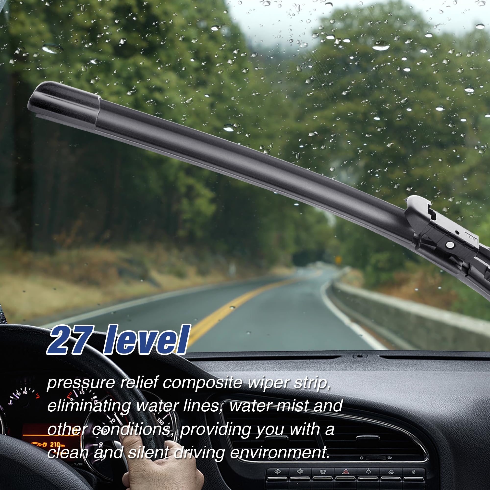 26''+23'' Wiper Blades Replacement For Toyota Tundra 2007-2020,Sequoia 2008-2020 Quiet And Durable Stable All-Season Windshield