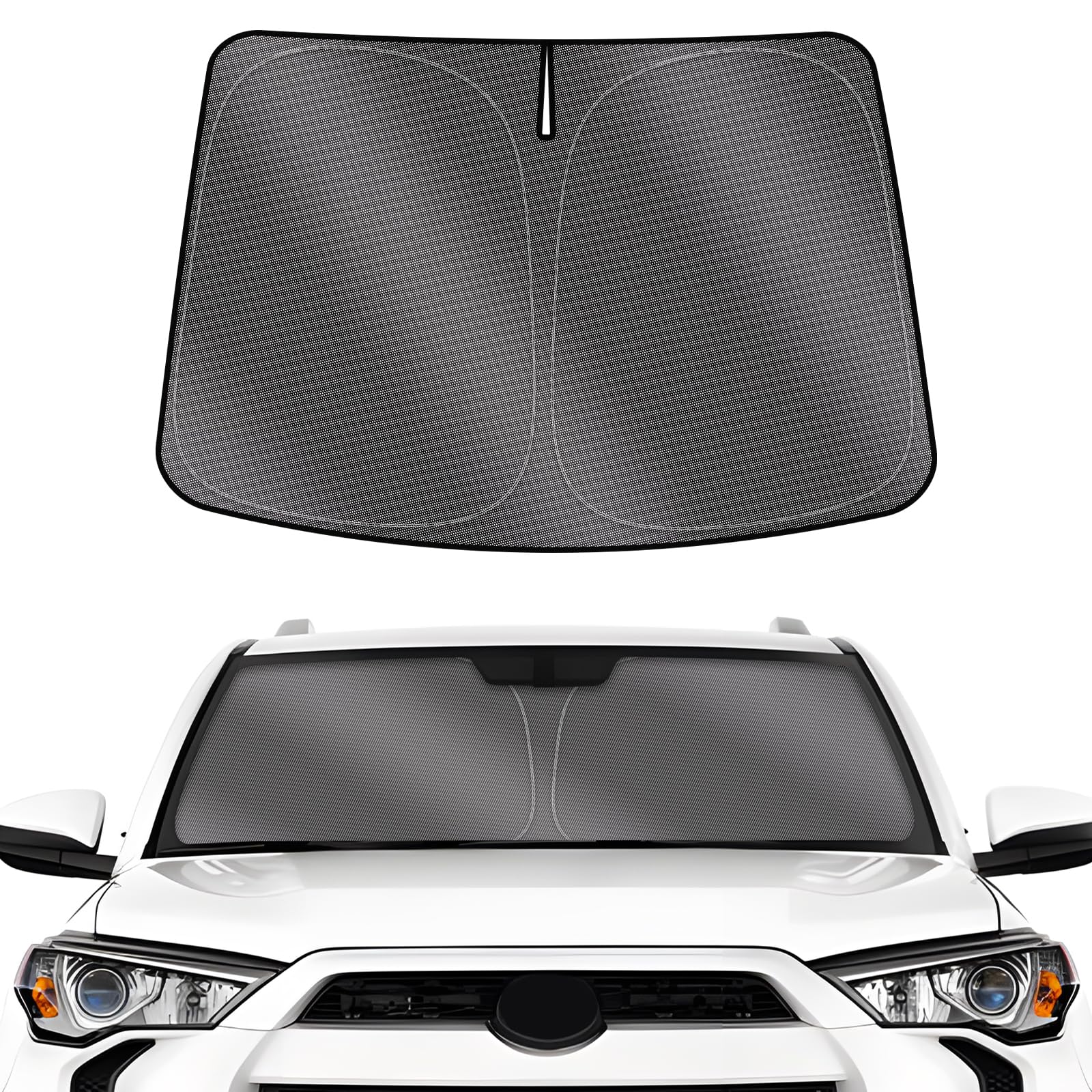 Karltys Windshield Sun Shade For 2010-2024 2025 Toyota 4Runner, Upf50+ 240T Reflective Front Window Sunshade Custom Fit 4-Runner