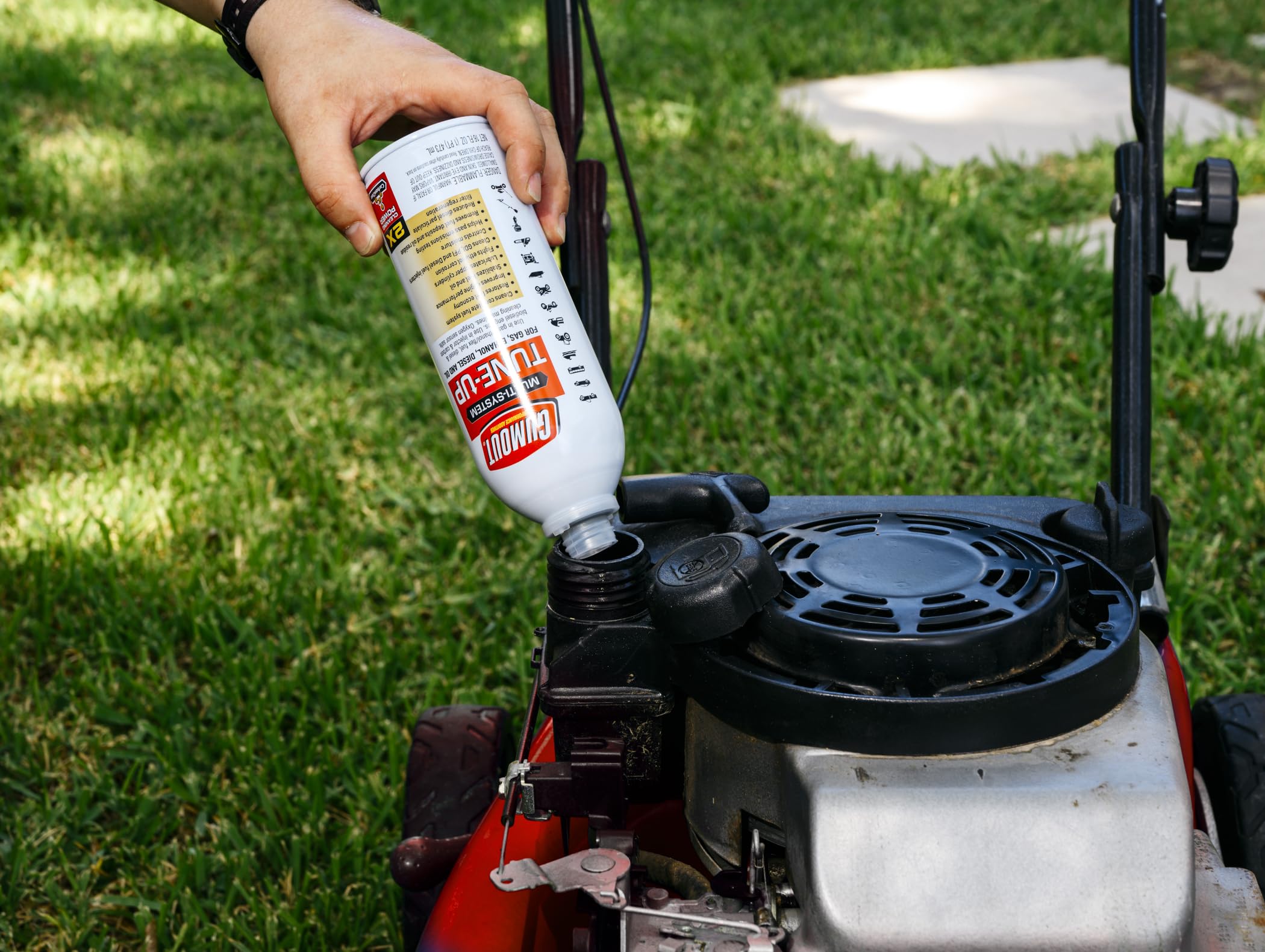 Gumout 510011 Multi-System Tune-Up, Fuel Stabilizer Injector Cleaner & Gas Treatment, 16 Oz, Full Fuel System Cleaner - Improves Engine Performance, Cleans & Removes Deposits And Residue