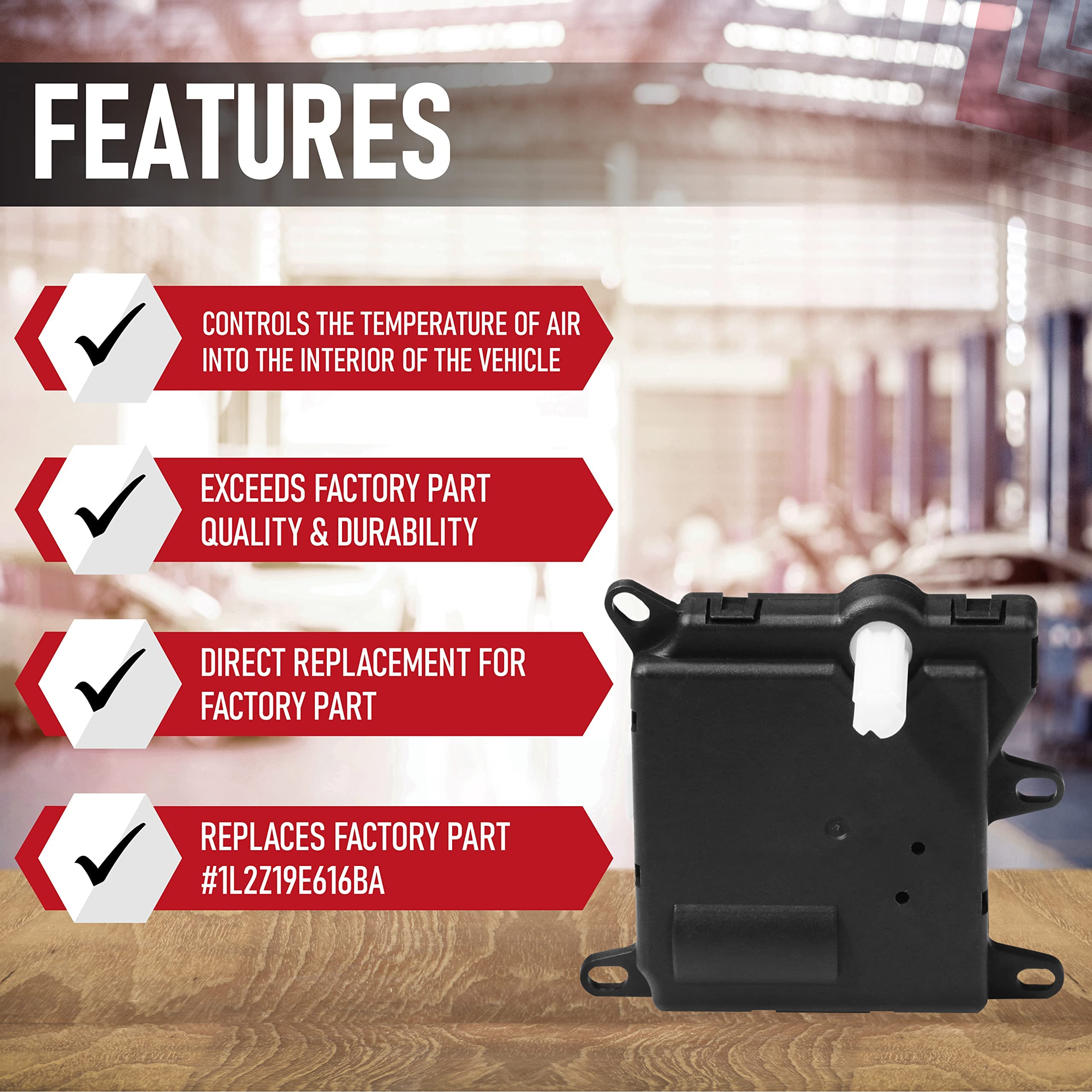 Hvac Air Blend Door Actuator Rear - 604-213, 1L2Z19E616Ba, Yh-1743 - Compatible With Ford, Lincoln & Mercury Suvs - Expedition, Explorer, Navigator, Mountaineer & Aviator - Mode Temperature Control