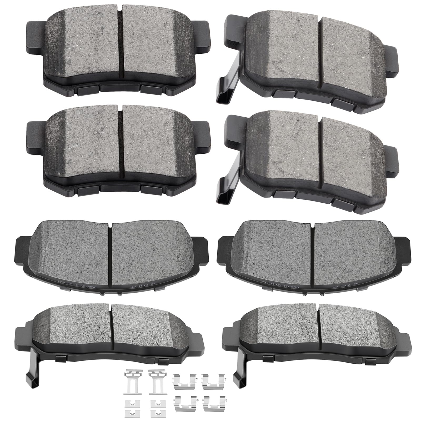 Ceramic Brake Pads Kits,Scitoo 8Pcs Brakes Pads Set Fit For 2001-2003 For Acura Cl,1999-2004 For Acura Rl,1999-2008 For Acura Tl