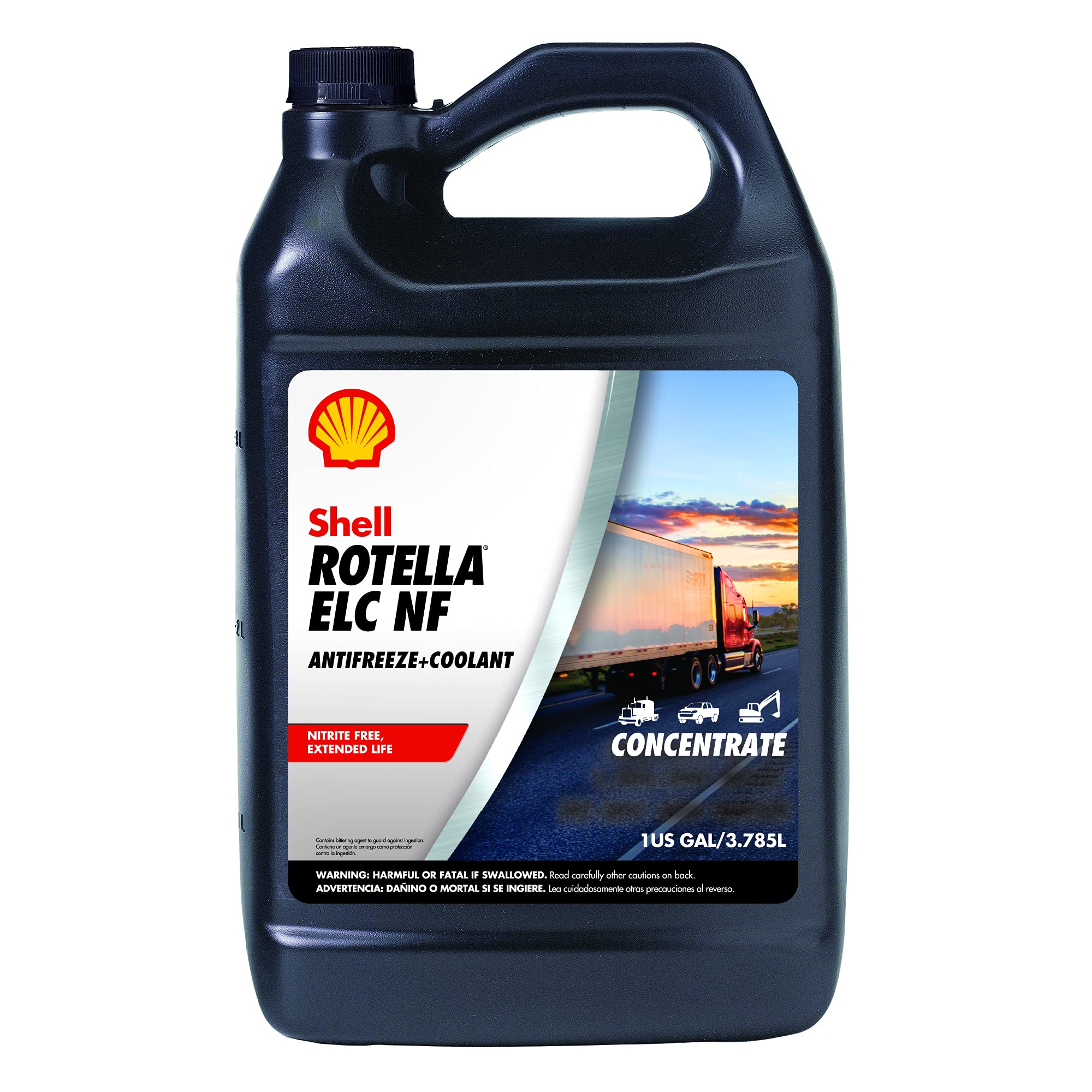 Shell Rotella Nitrite-Free Extended Life ELC Anti-Freeze + Coolant, Concentrate, 1 Gallon