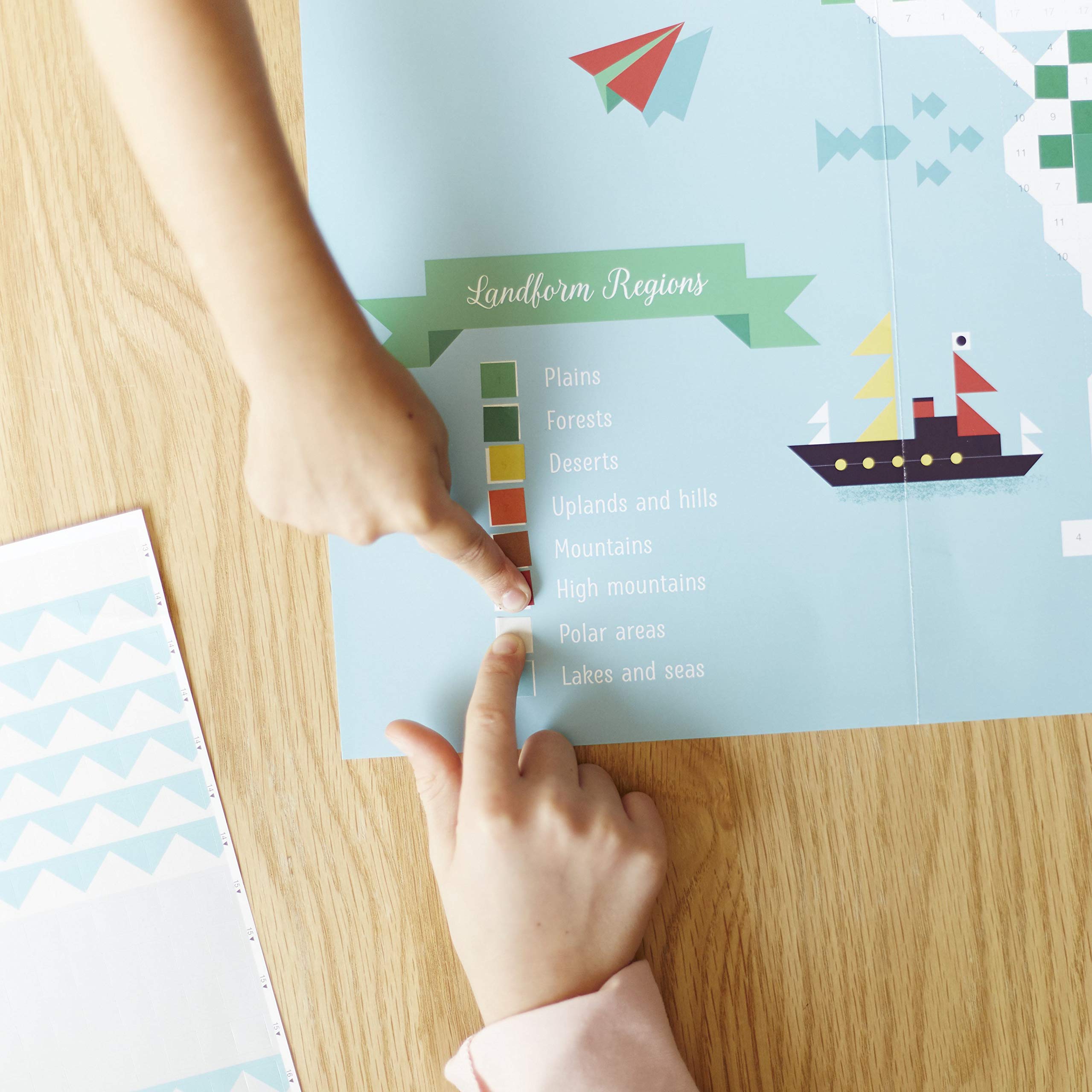 Poppik World Map - 40'' X 24'' Sticker Art