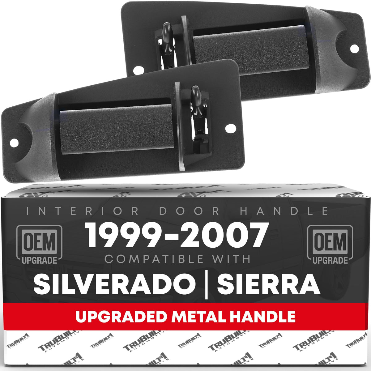 T1A Extended Cab Rear Door Handle Set Compatible With 1999-2007 Chevy Silverado, Gmc Sierra - Oem Replacement 15758171 - Metal U