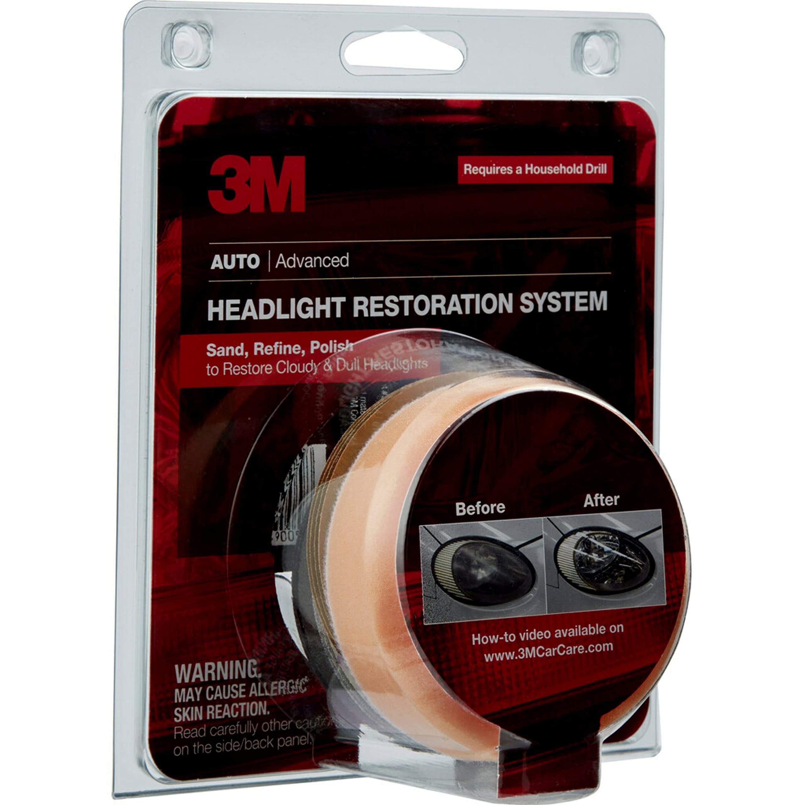 3M Headlight Lens Restoration System, 39008, 1 Kit