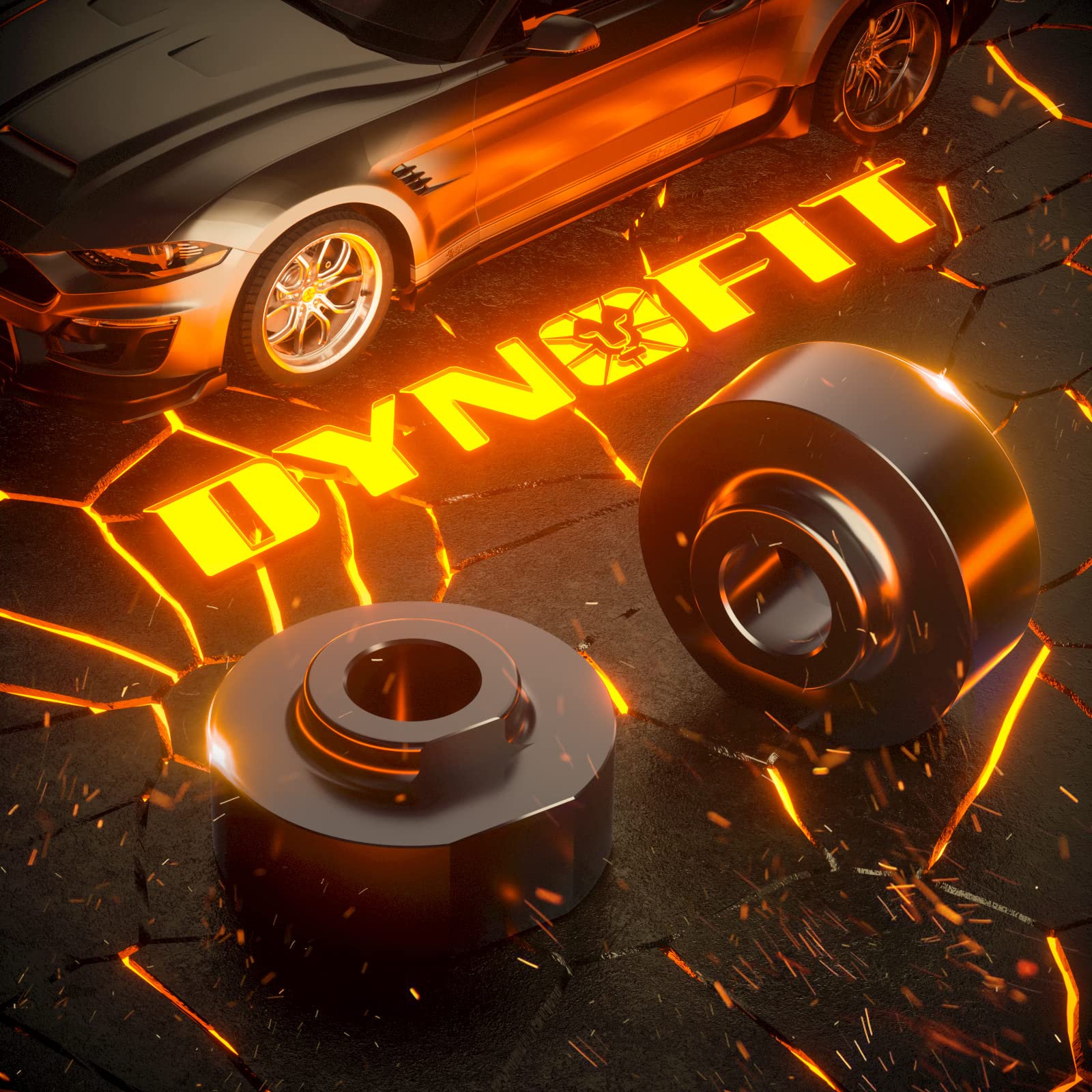 Dynofit Front leveling kit fit 1981-1996 F150 2WD, 1999-2022 F-250, F-350 Super Duty 2WD,2000-2005 Excursion 2WD, 2'' Lift Sprin