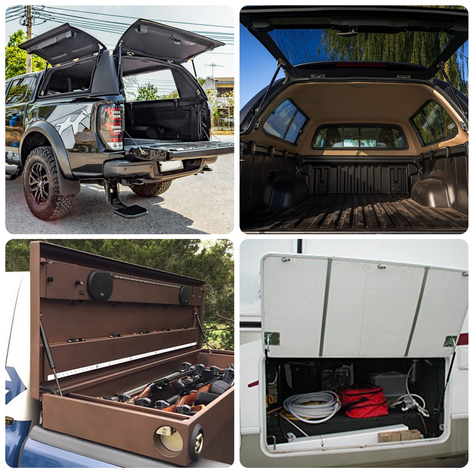 Arana Gas Struts 12 Inch 150Lb Gas Springs Shocks Se119P150 11.9 Inch Lift Support For Heavy Duty Lid Truck Toolbox Lid Weatherg