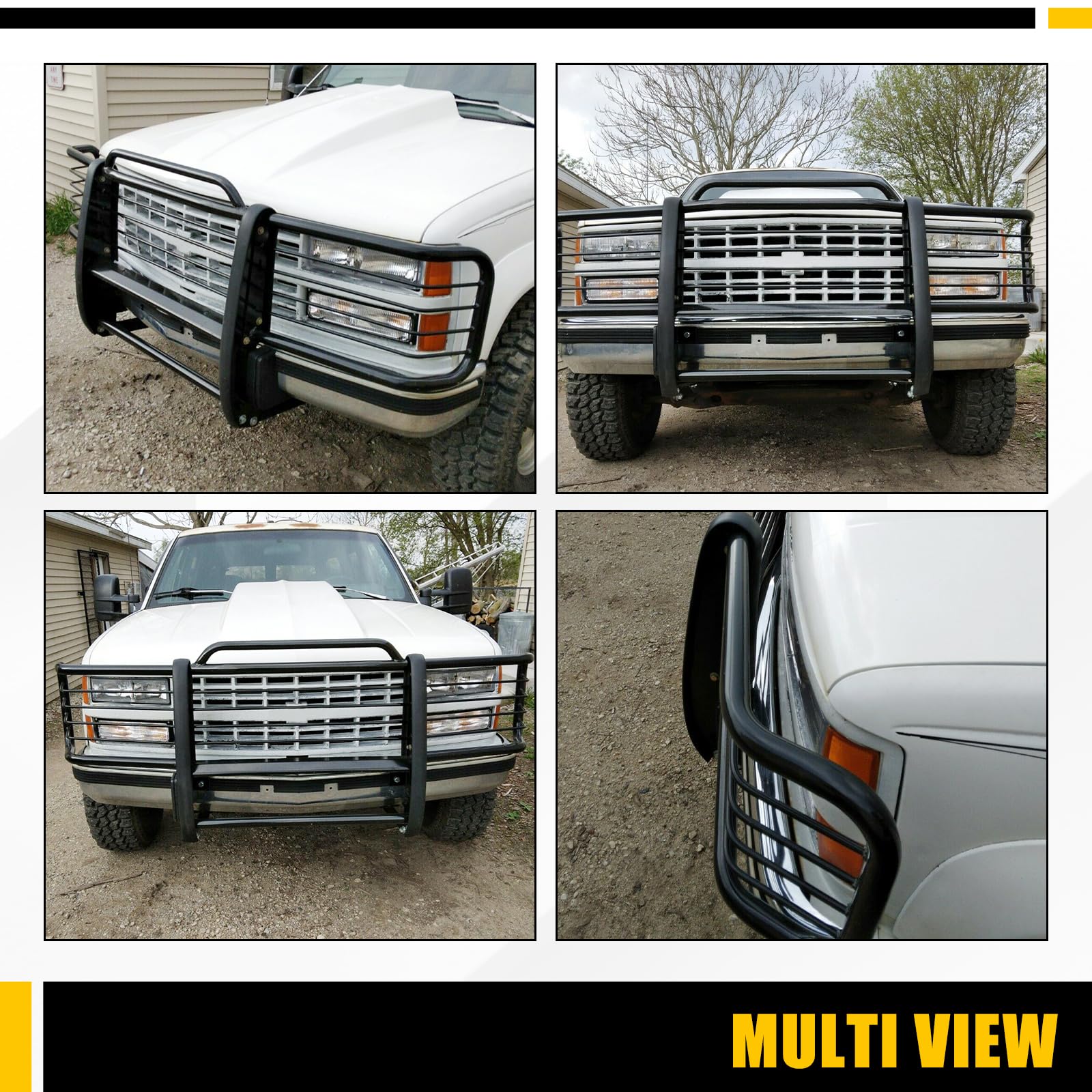 KUAFU Front Grille Brush Guard Compatible with 1988-1999 Chevy/GMC C/K Series 1500 2500 3500, 1992-1994 Blazer, Jimmy, 1995-1999