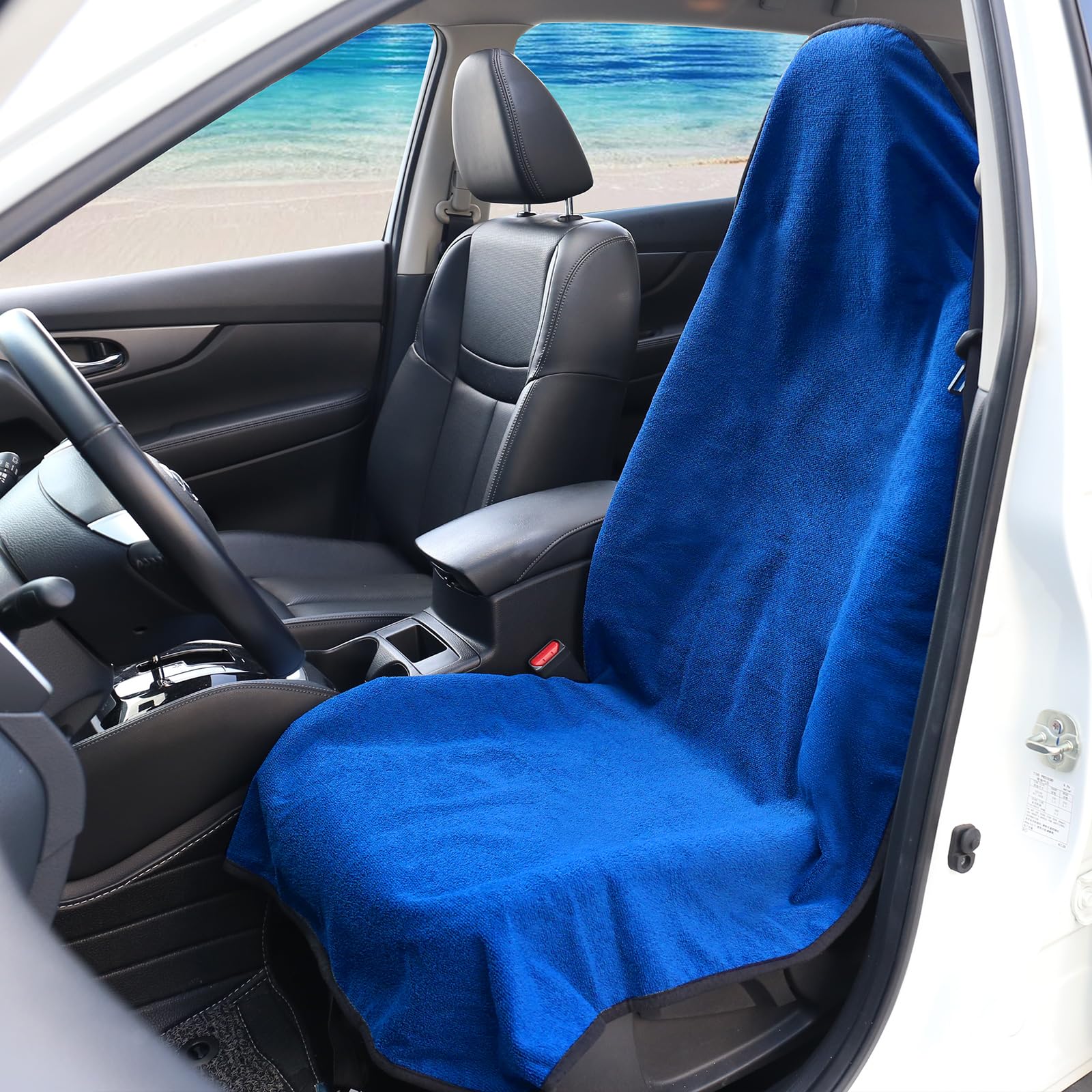 Leader Accessories Towel Car Seat Cover Waterproof Blue For Truck Suv Front Seat Machine Washable - After The Gym, Runs, Swimmin