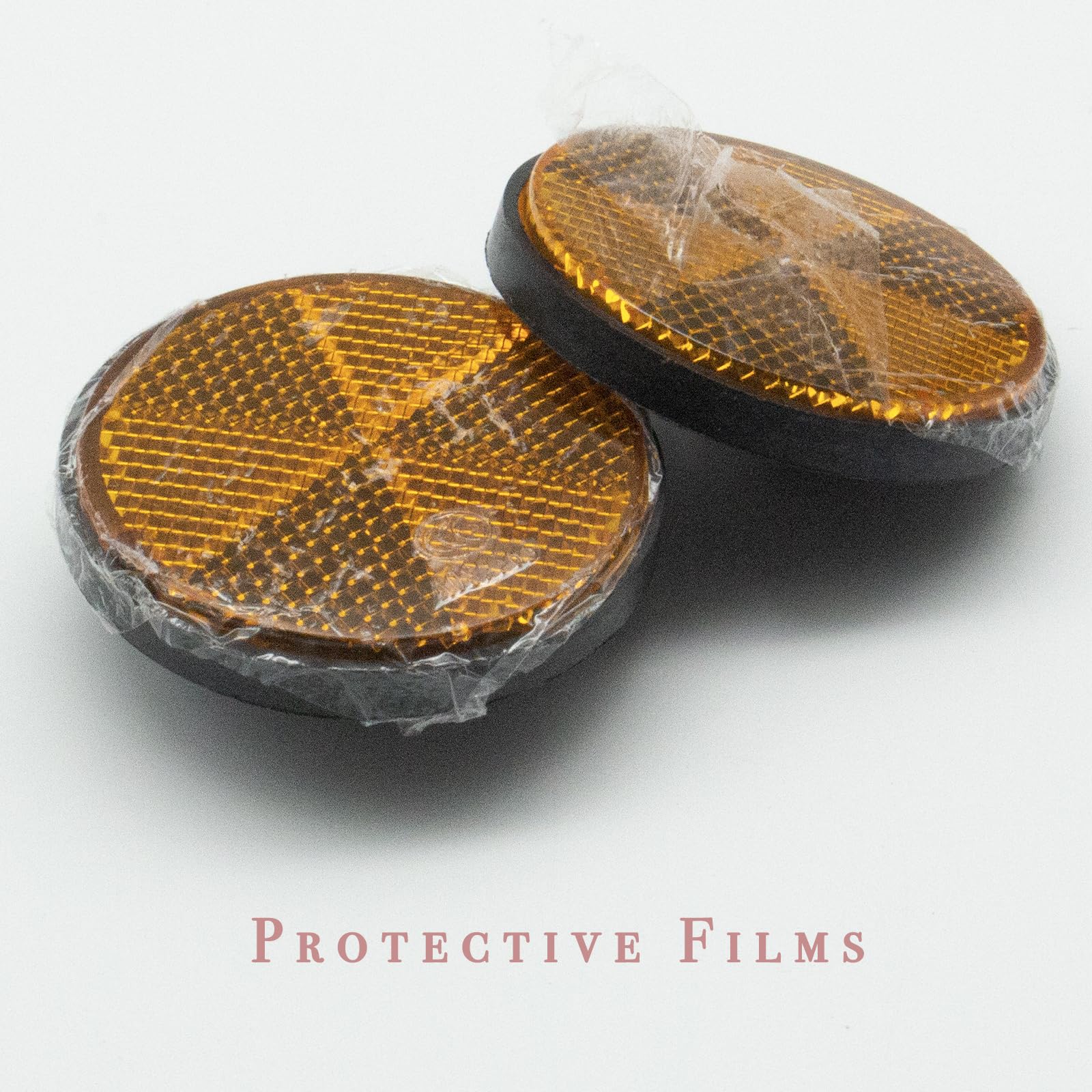 Incontesta Pair Motorcycle Reflectors Orange(2.2 Inch Dia), Good Reflection With Round Reflective Reflectors, Warning Reflector