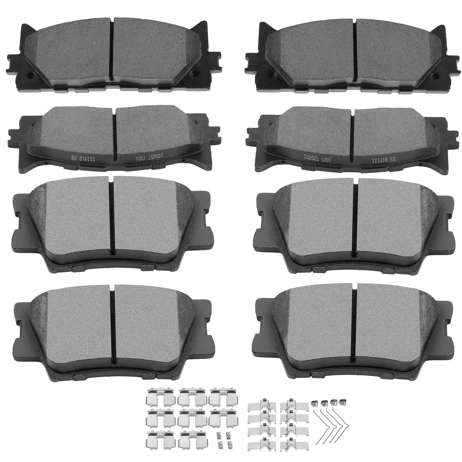 Ceramic Brake Pads Kits,Scitoo 8Pcs Brakes Pads Set Fit For 2013-2018 For Lexus Es300H,2007-2018 For Lexus Es350,2008-2018 For T