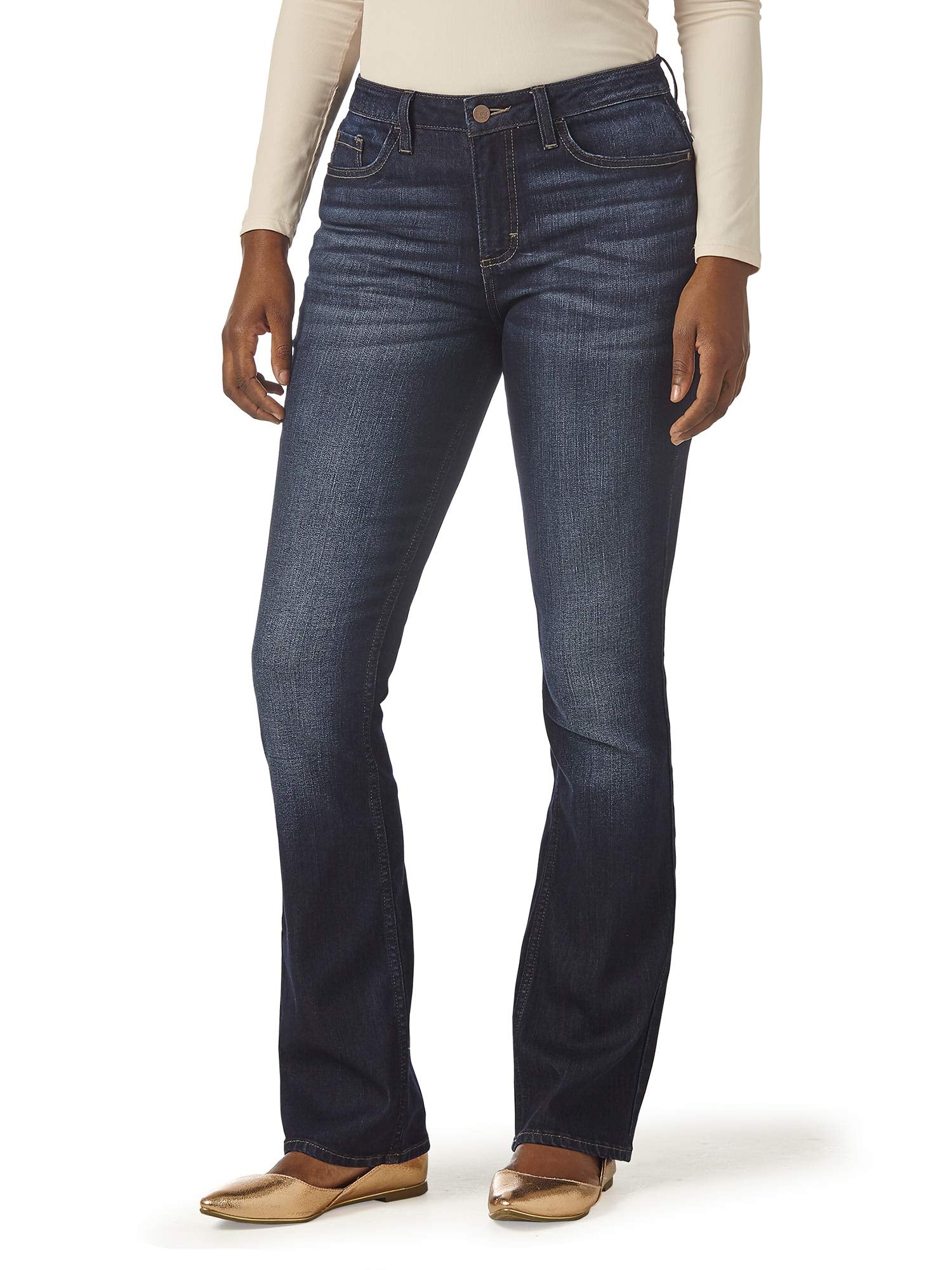 Riders By Lee Indigo Womens Midrise Bootcut Jean, Black, 8 Reg