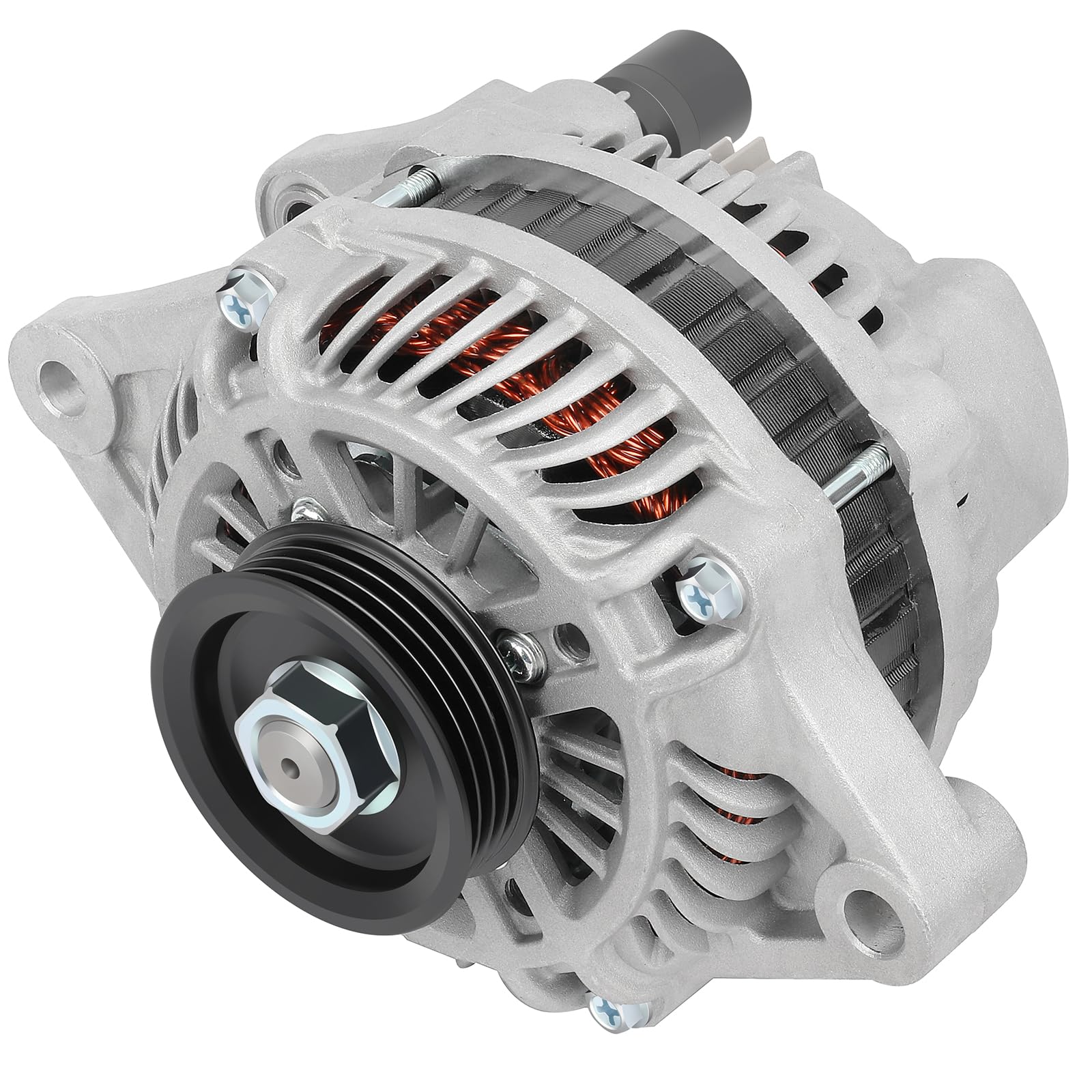 SCITOO Alternator Fits for Chrysler for PT Cruiser L4 2.4L without Turbo 06 07 08 09 10 2006-2010 - 12V 100Amp CW 4-Groove Pulle