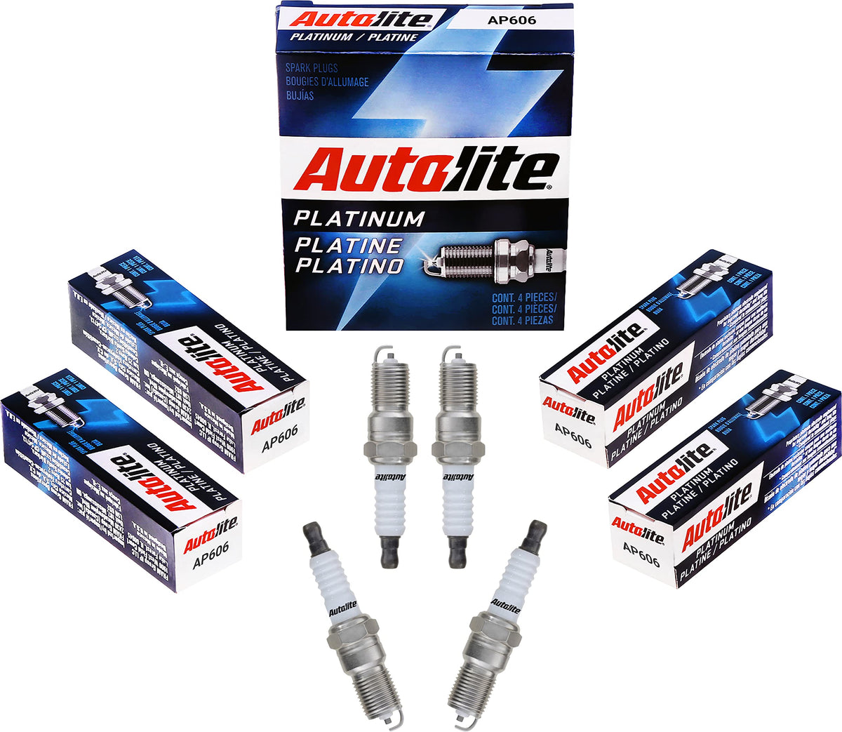 Autolite Platinum Ap606 Automotive Replacement Spark Plugs (4 Pack)