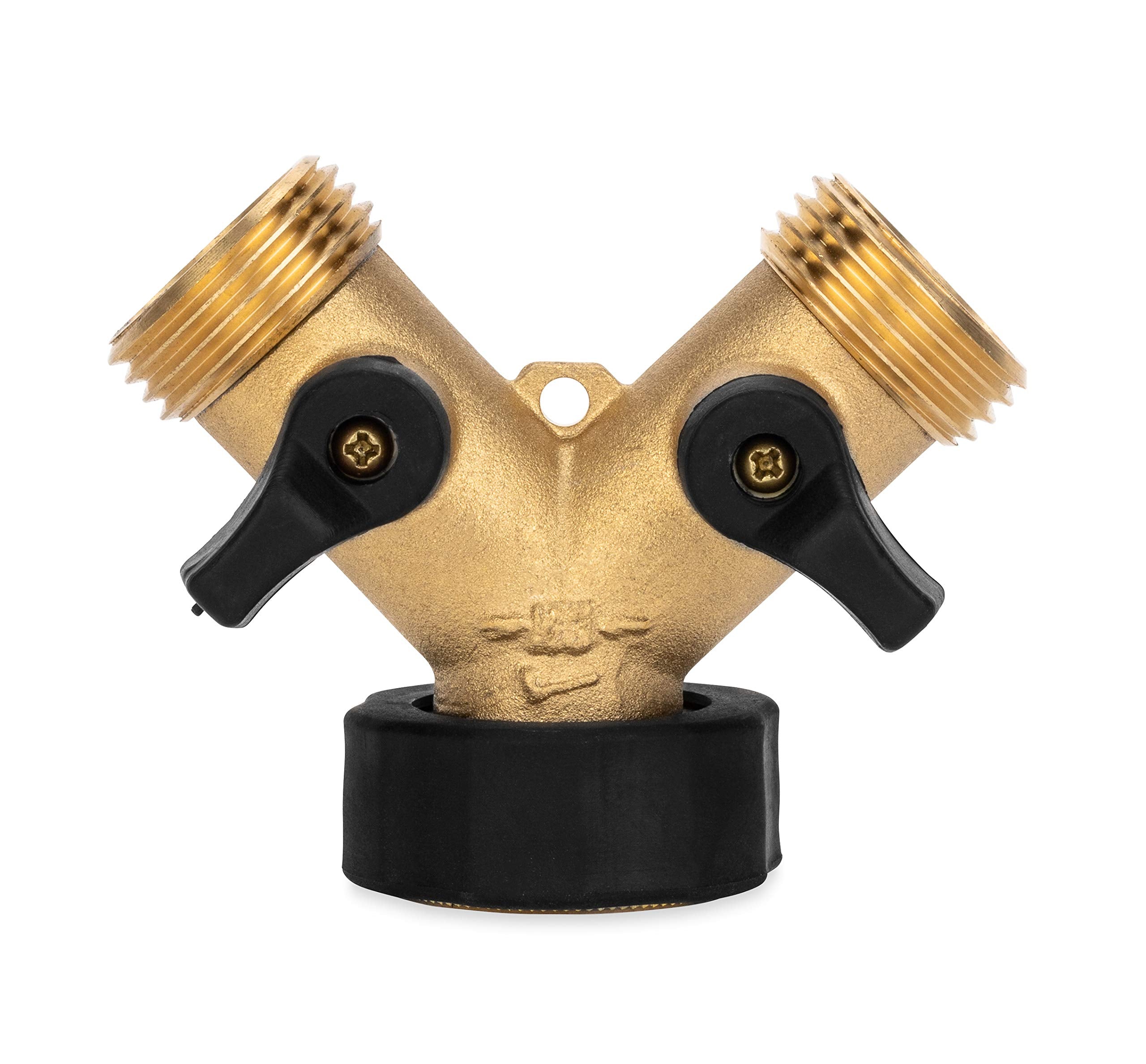 Camco Solid Brass Water Wye Valve- Easy Grip Valve Handles And Simple Water Hose Connection Csa Low Lead Certified - (20123)