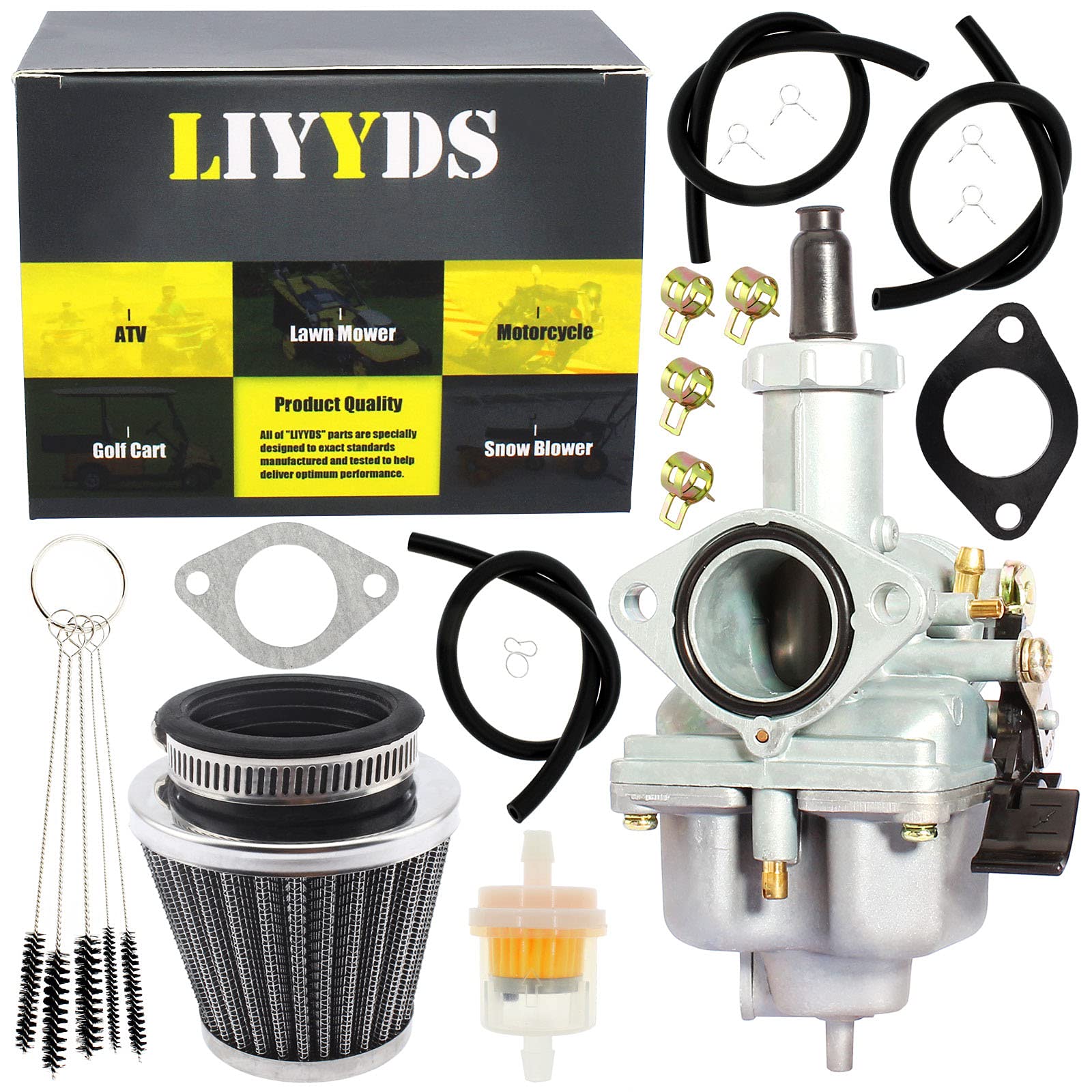 Liyyds Pz26 Carburetor Hand Choke For 100Cc-110Cc 125Cc 140Cc 150Cc 4-Stroke Engines Cb125 Xl125S Trx250 Trx250Ex Recon Atc185 A