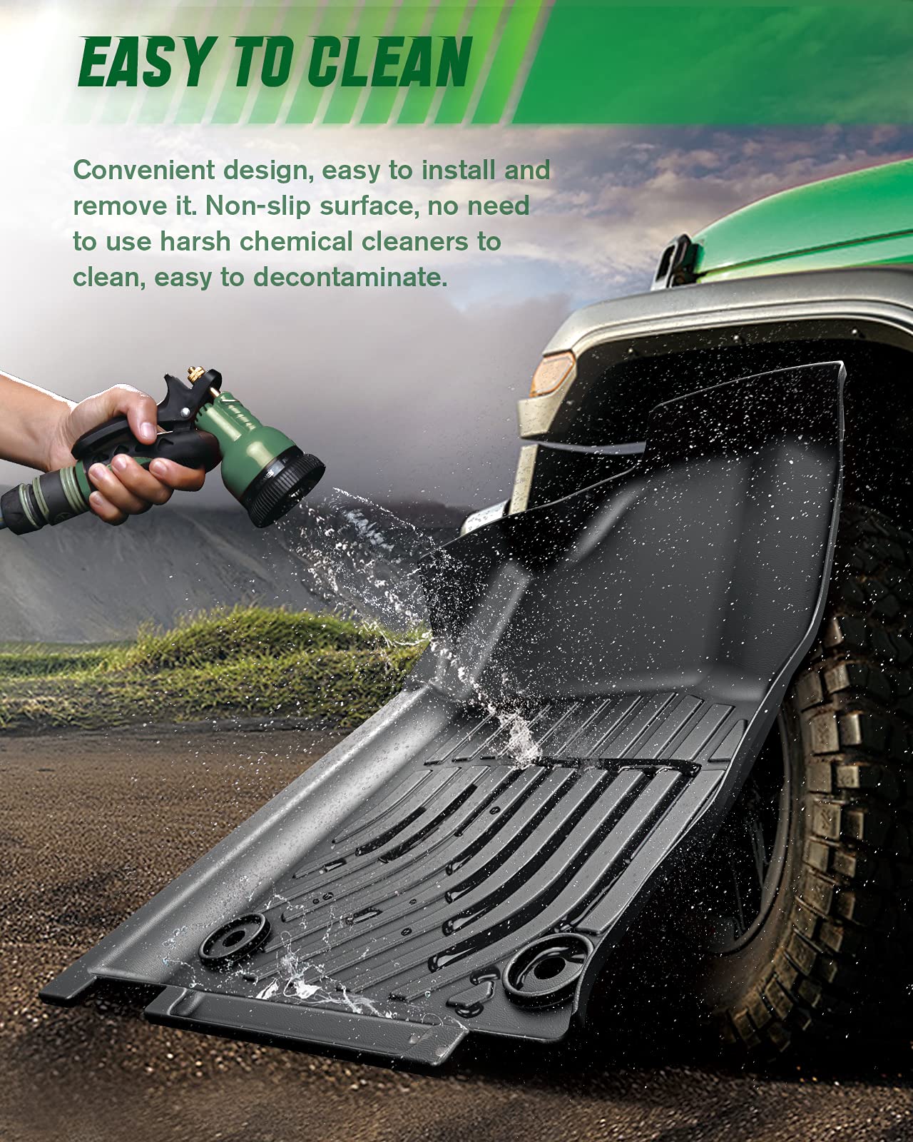 Viwik Floor Mats For Hyundai Santa Fe (Only Hybrid) 2021-2023, Car Mats All Weather Protection Custom Floor Liners Full Set Incl