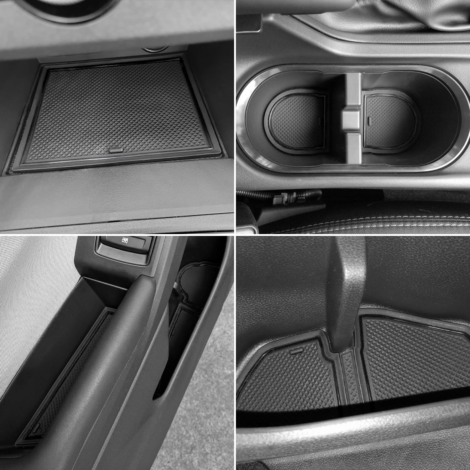 Mochent Cup Holder Insert For Subaru Crosstrek 2023 2022 2021 2020 2019 2018 And For Subaru Impreza 2017-2023 Center Console Mat Non-Slip Door Pocket Liners Interior Accessories (Black)