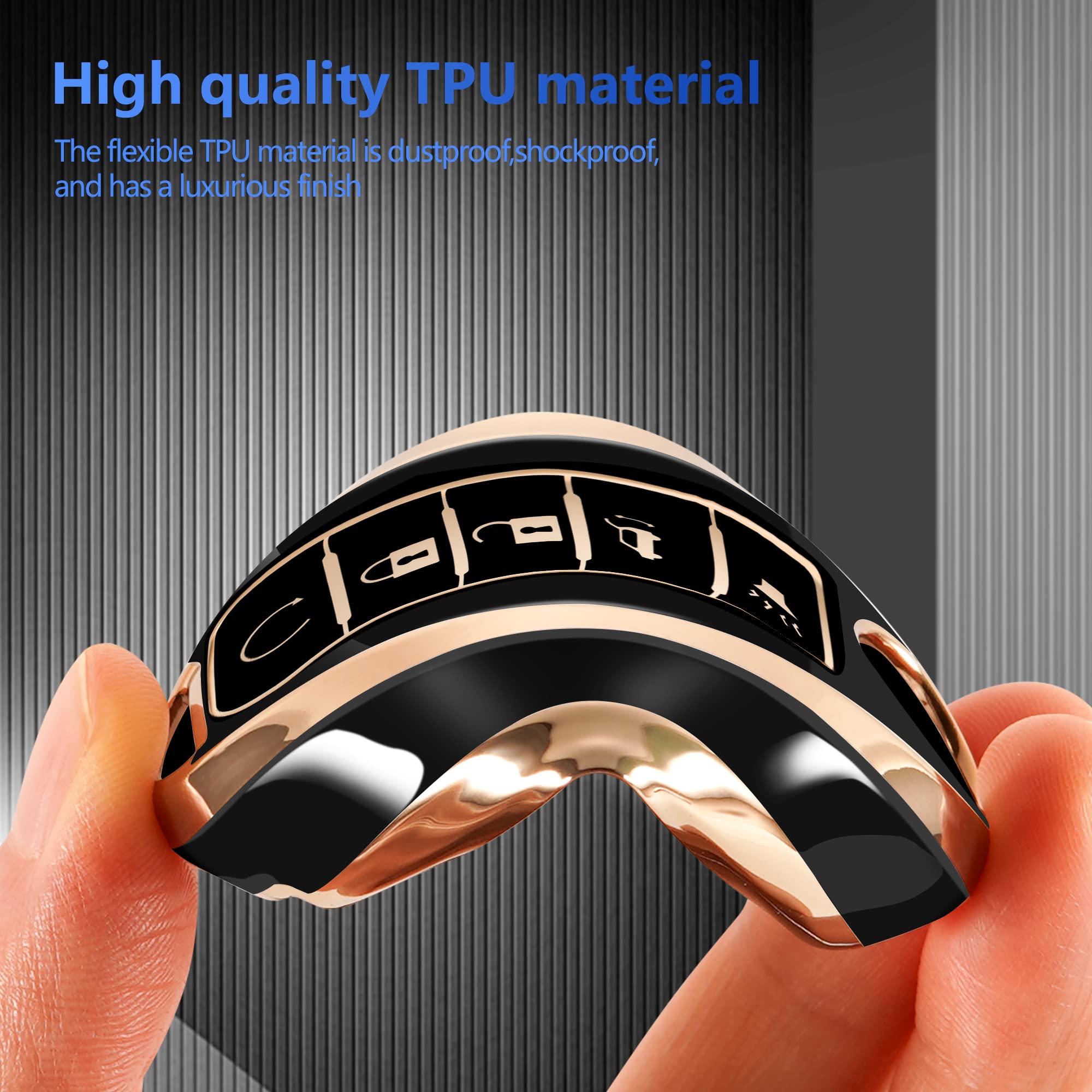 For Nissan Key Fob Cover Car Key Case Shell With Keychain Fit Nissan Altima Maxima Murano Rogue Sentra 370Z Pathfinder (5-Black)