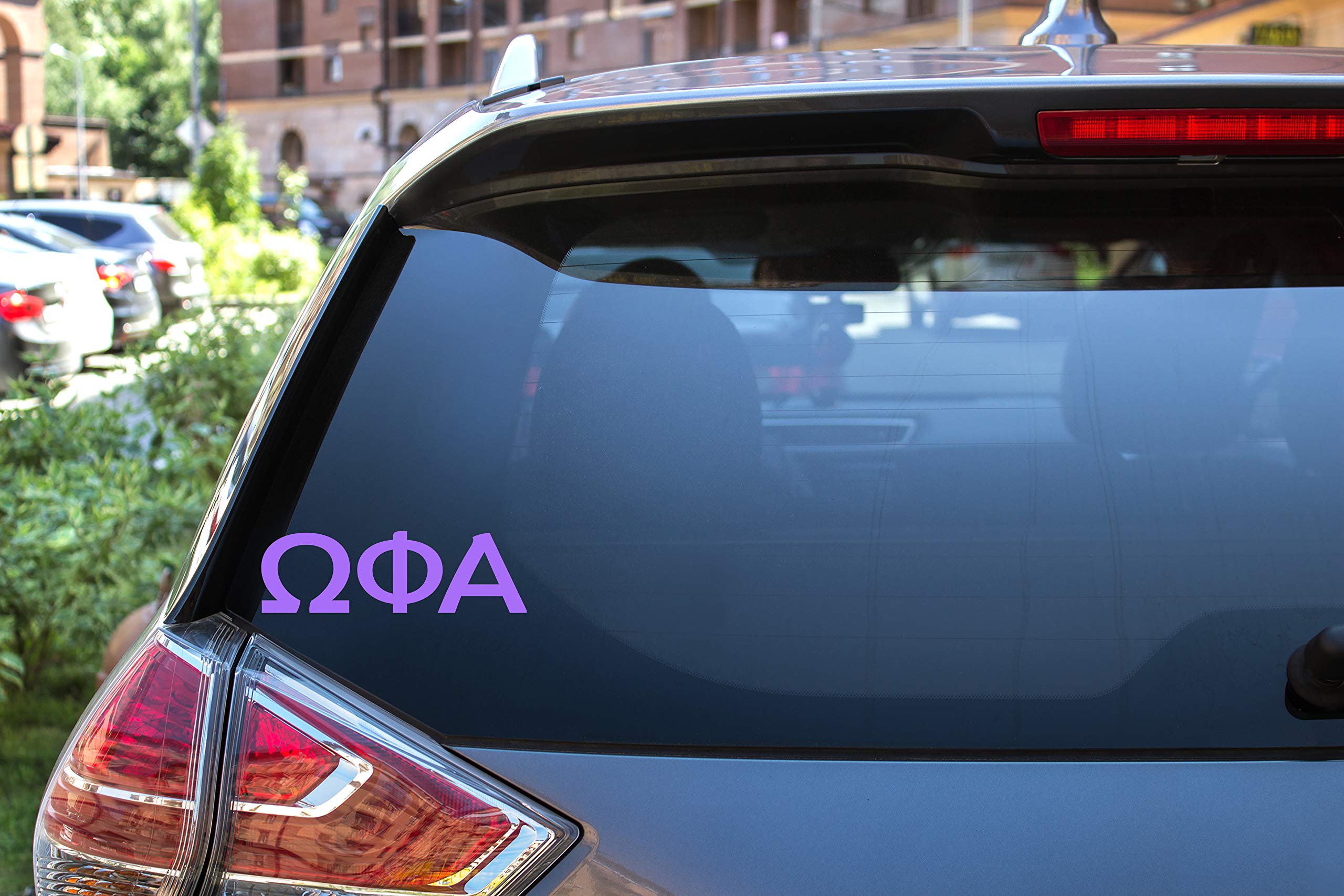 Pro-Graphx Omega Phi Alpha Greek Sorority Sticker Decal, 2.5 Inches Tall, Lilac