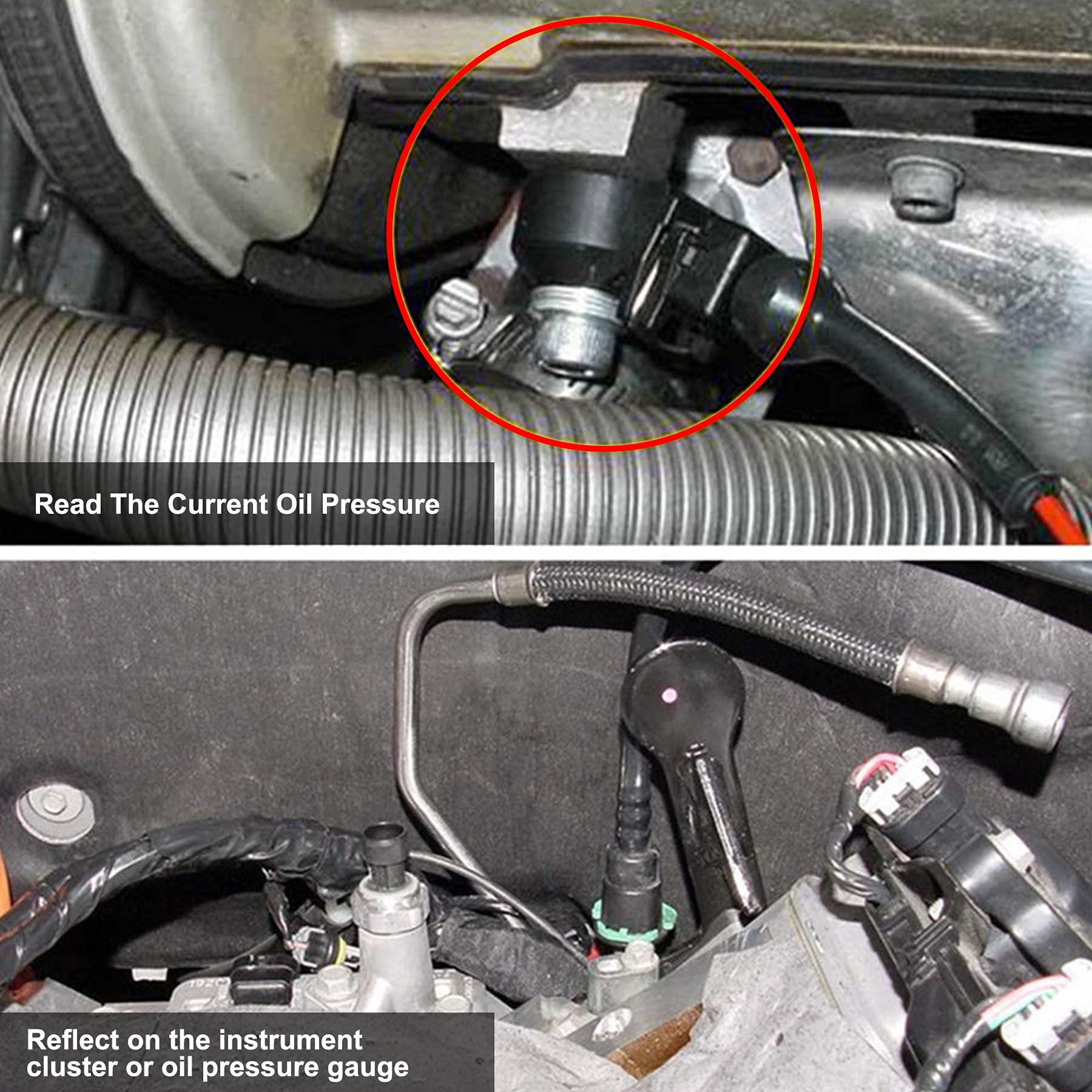 926-041 Engine Oil Pressure Sensor Fits For Buick Cadillac Chevrolet Gmc Pontiac Select Models, Replace Filter 917-143 12585328,