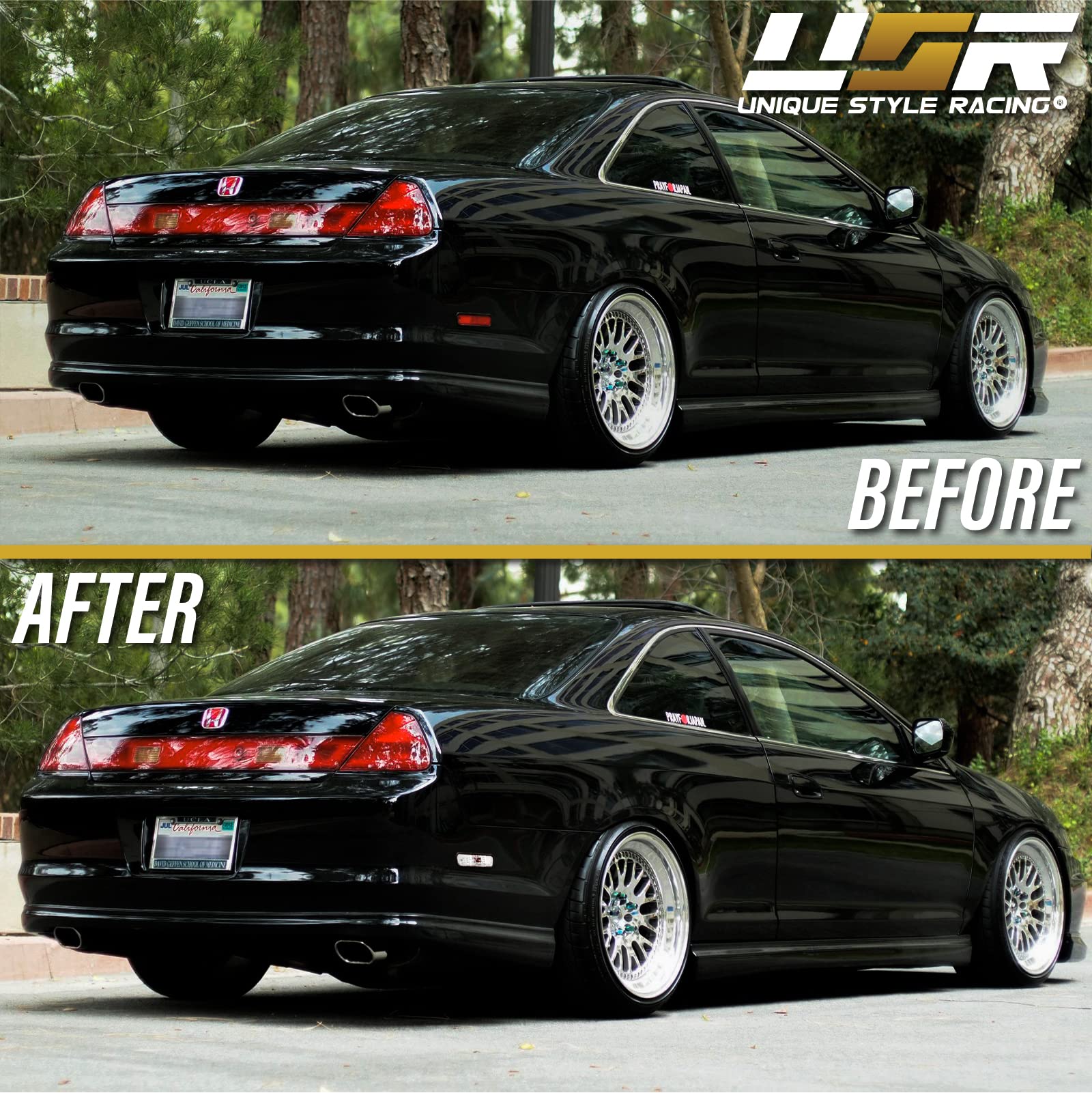 USR DEPO Rear Bumper Side Marker Lights (Left + Right) Compatible with 1994-1997 Honda Accord / 1992-1996 Honda Prelude / 1998-2