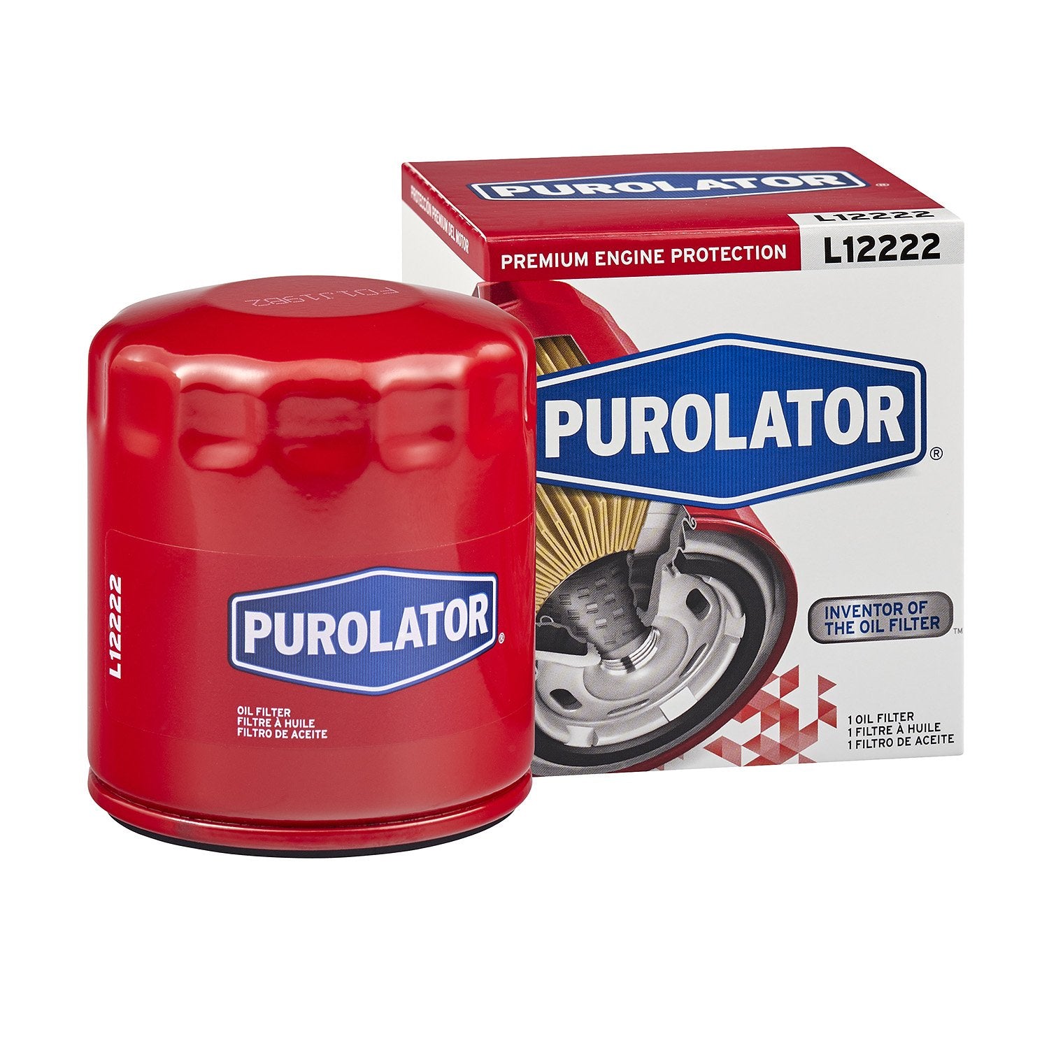 Purolator L12222 Premium Engine Protection Spin On Oil Filter Compatible With Ram 1500, Chevrolet Silverado 1500, Silverado 2500