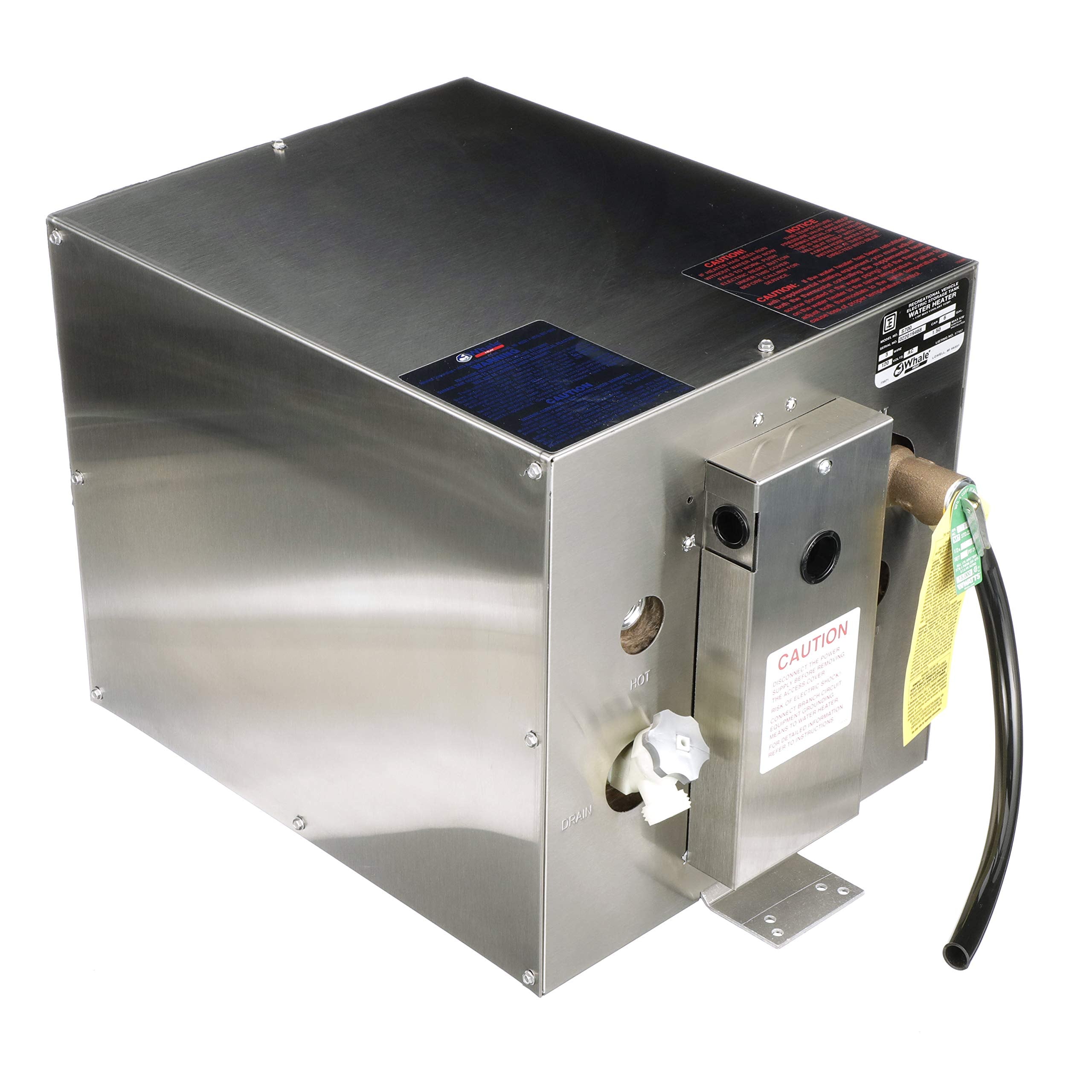 Whale S700 Water Heater, 6-Gallon Capacity, 120V, Rear Heat Exchanger, 13 Inches W X 19 Inches D X 13 Inches H