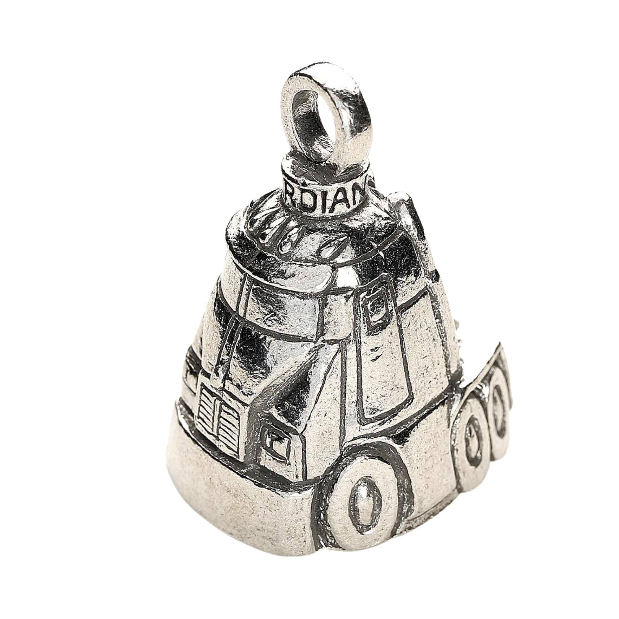 Guardian Bell Bigrigsemi Good Luck Bell W/Keyring & Black Velvet Gift Bag | Motorcycle Bell | Lead-Free Pewter | Good Luck Gift