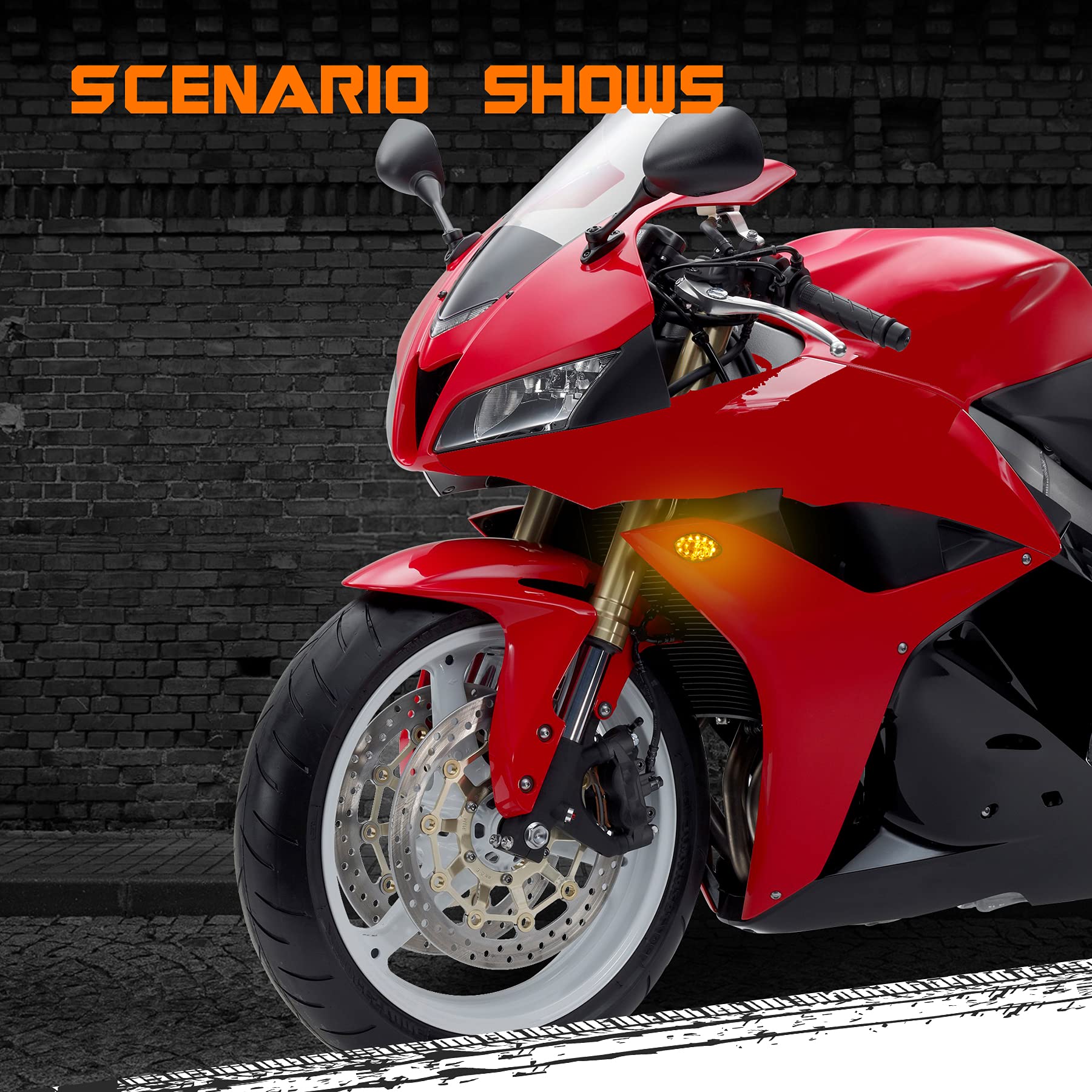 QUASCO Flush Mount Turn Signals Led Smoked Motorcycle Blinkers Compatible with Honda CBR1000RR CBR600F4I CBR600F4 CBR600RR CBR92