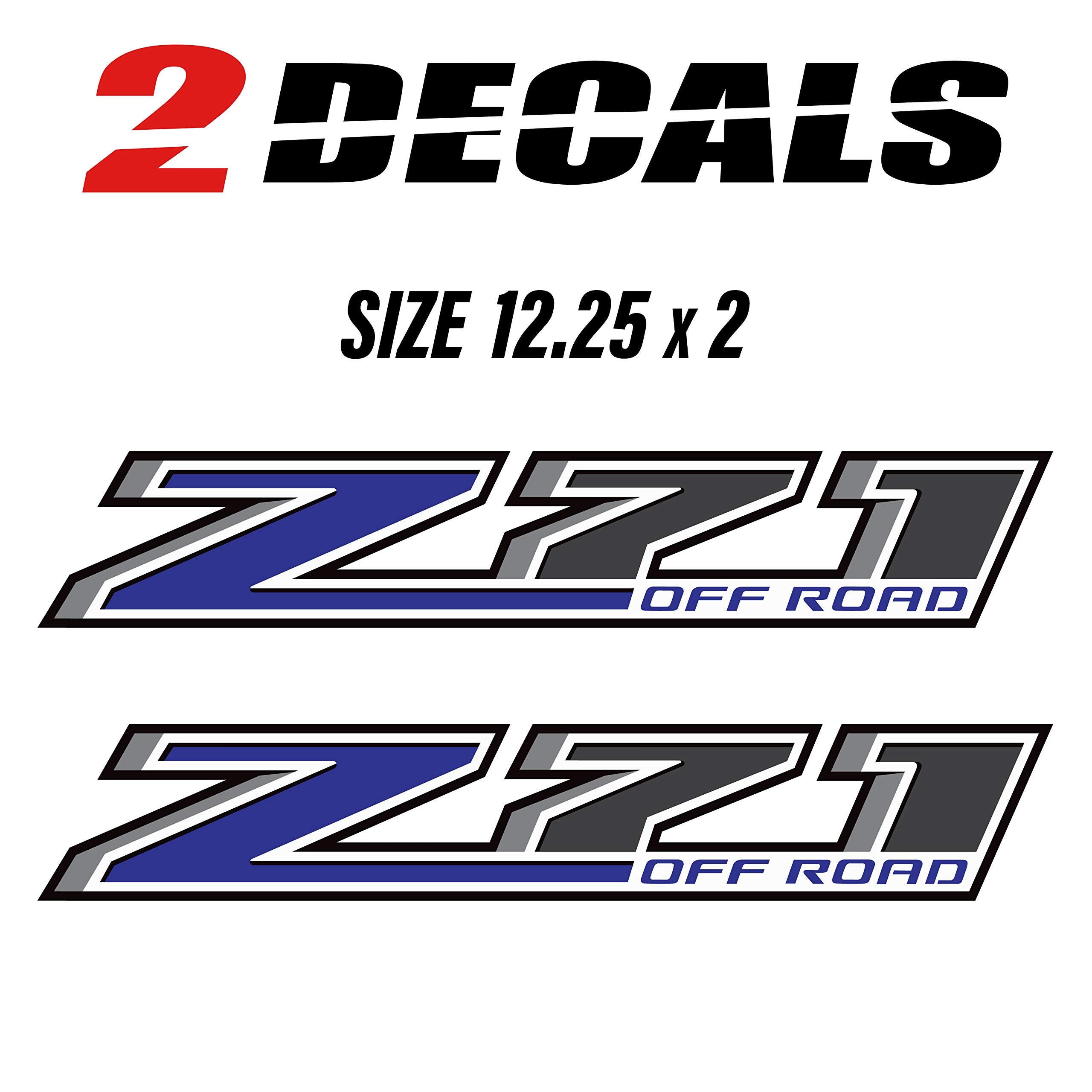 Z71 Offroad Truck Decals - 2014-2018 Bedside Stickers (Z71 Offroad Blue)