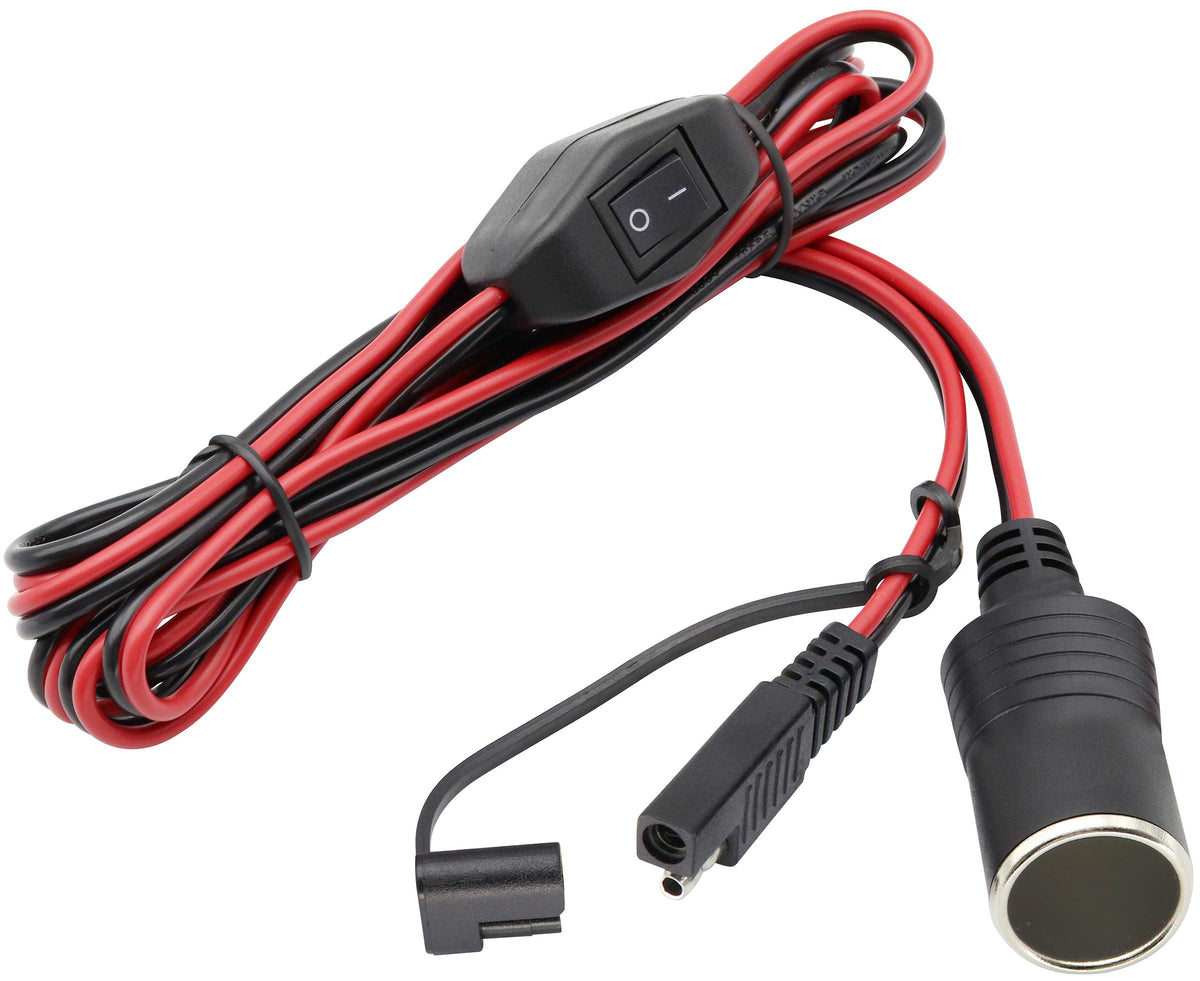 Aaotokk Sae Cigarette Lighter Battery Cable,16Awg 12V Cigarette Lighter Female Plug To Sae 2 Pin Quick Release Disconnect Connec